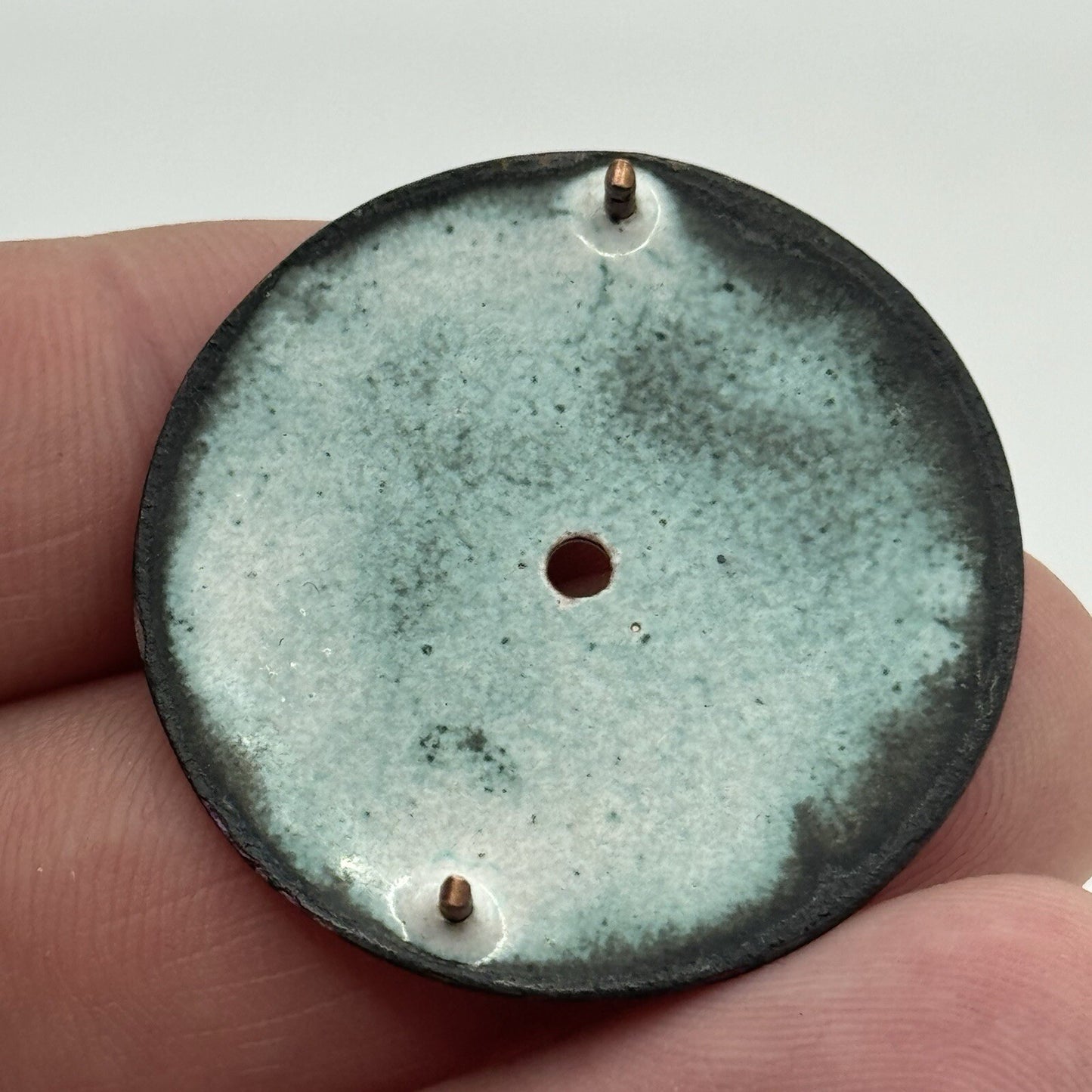 33.6mm Antique Beautiful Porcelain Patterned Pocket Watch Dial Spares Parts
