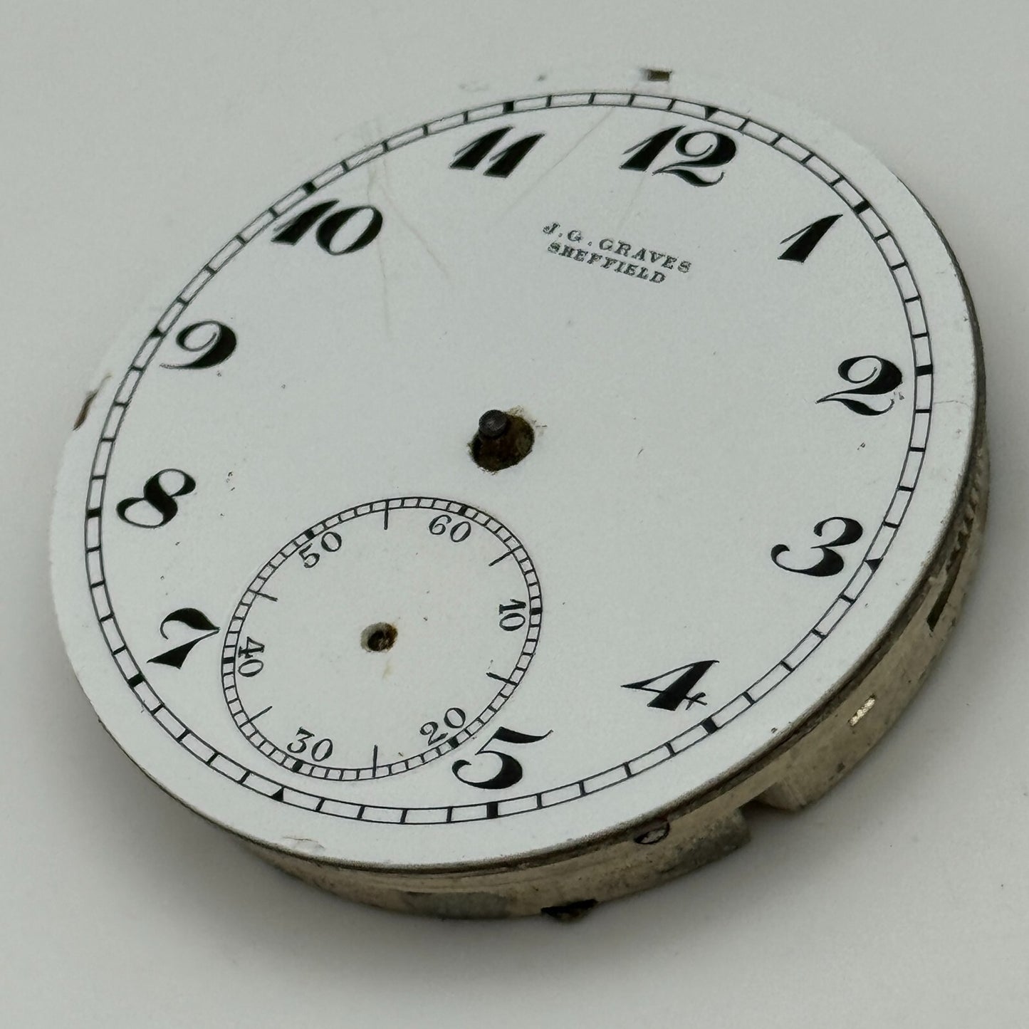 42.8mm Buren 19 35/12 Swiss Open Face J G Graves Pocket Watch Movement PARTS