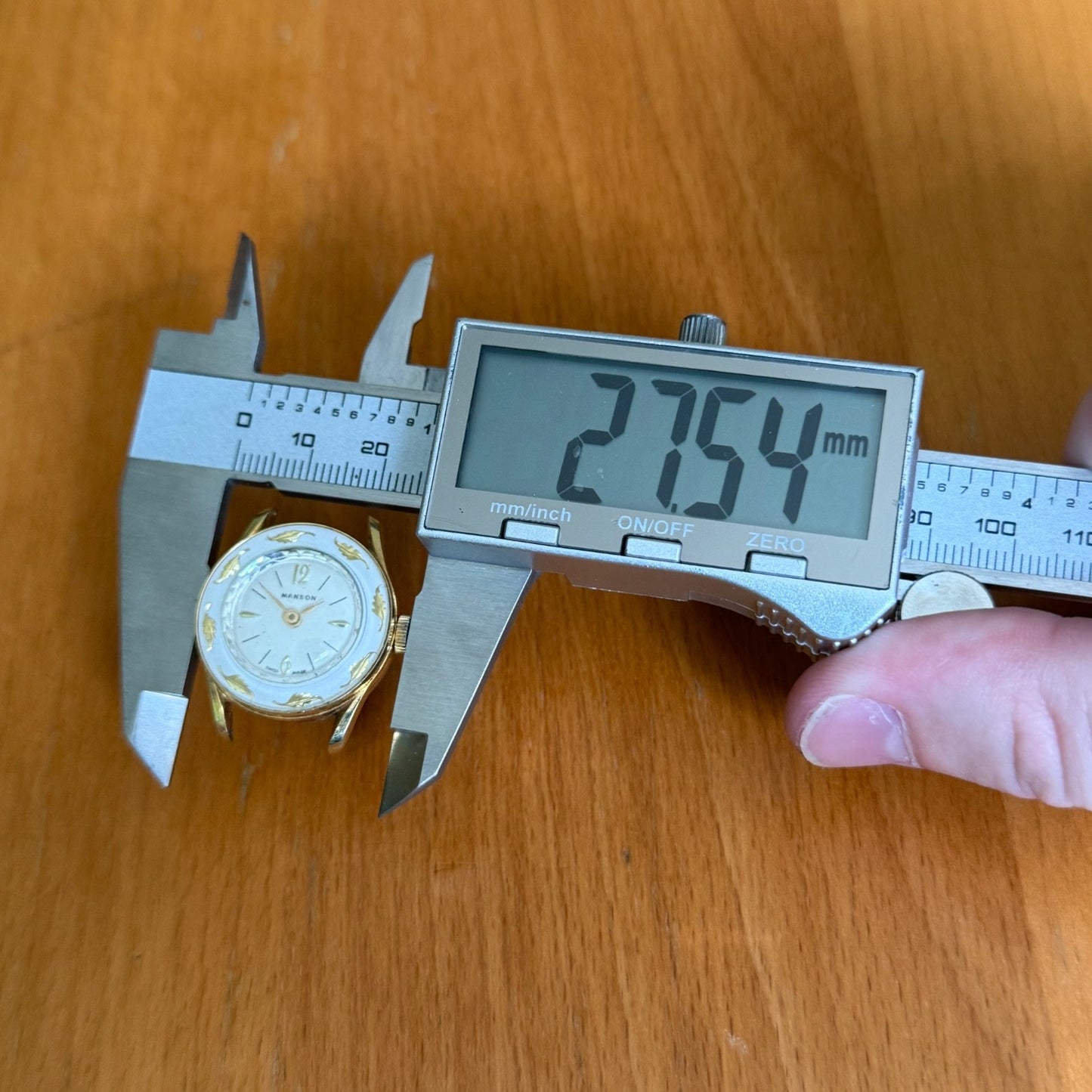 25mm Vintage Manson Patterned Flower Bezel Swiss Manual Basis Watch ZZ PARTS