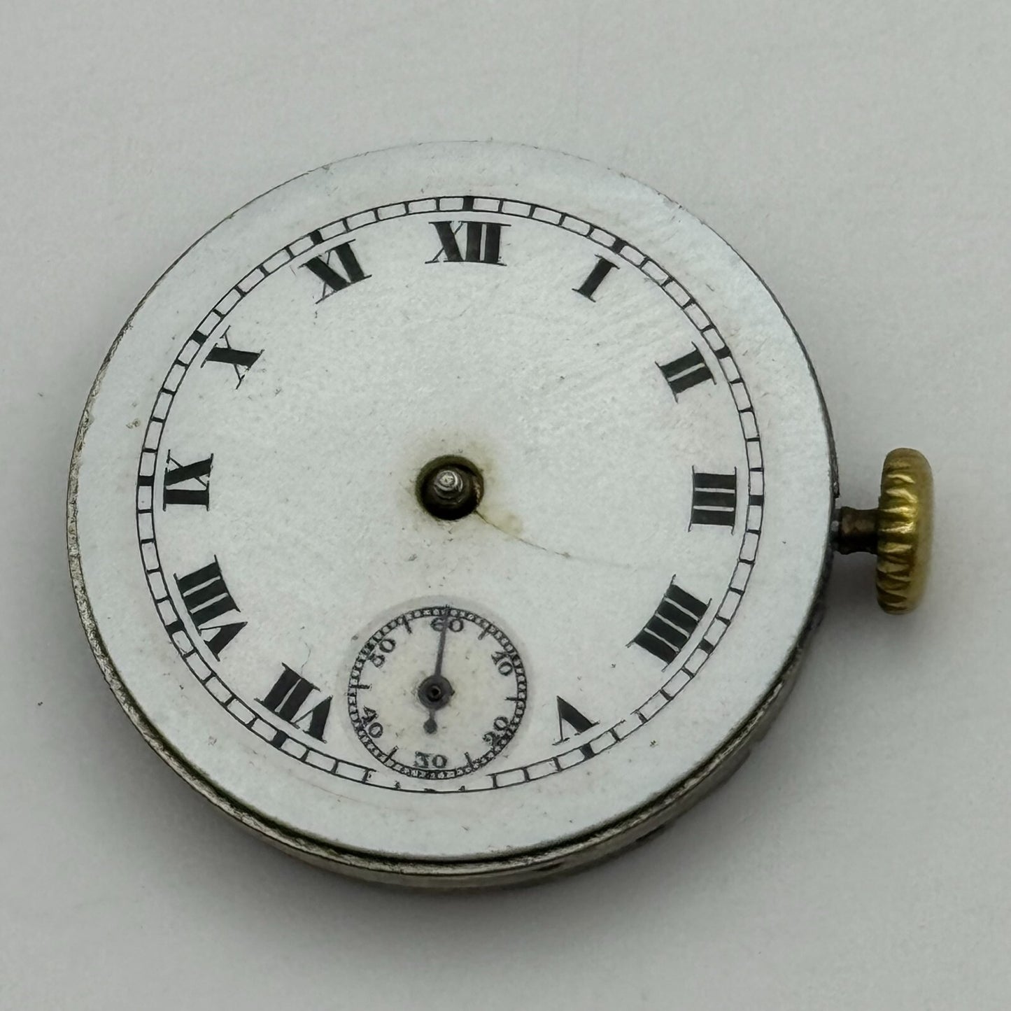 23.6mm Unidentified Balance Intact Trench Watch Movement Manual Wind Swiss PARTS
