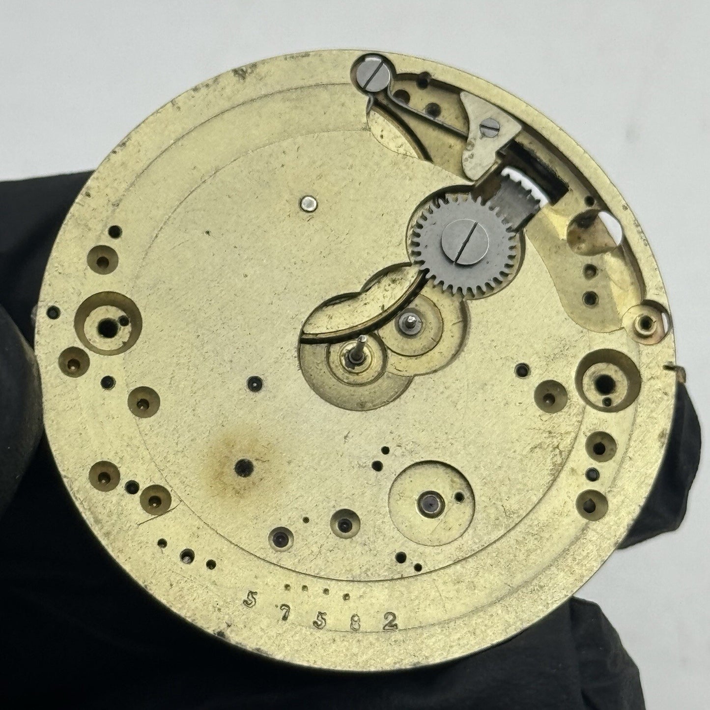 42.8mm J M Buff Partial Cylinder Quality Pocket Watch Movement FOR PARTS