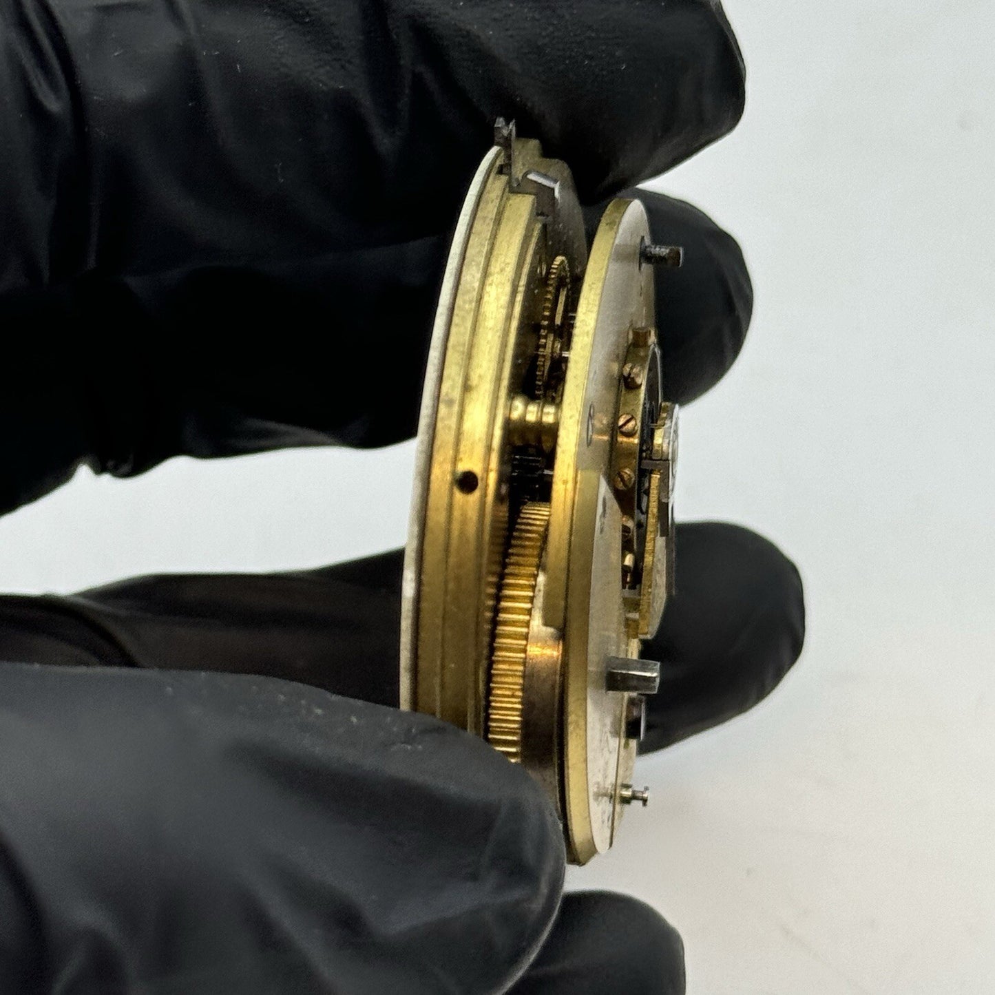 50mm Antique Thomas Russell & Son English Lever Pocket Watch Movement FOR PARTS