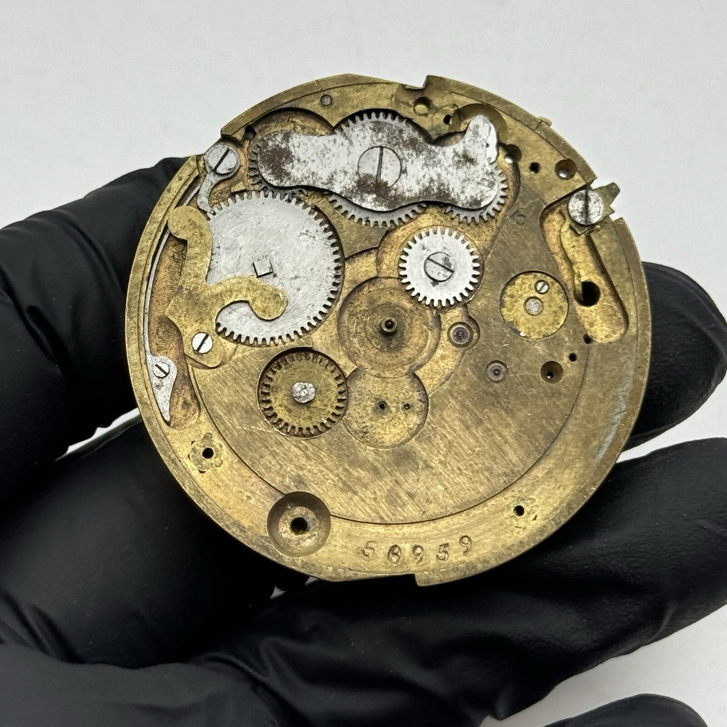 47.4mm Partial Pocket Watch Movement Missing Balance FOR PARTS Restore
