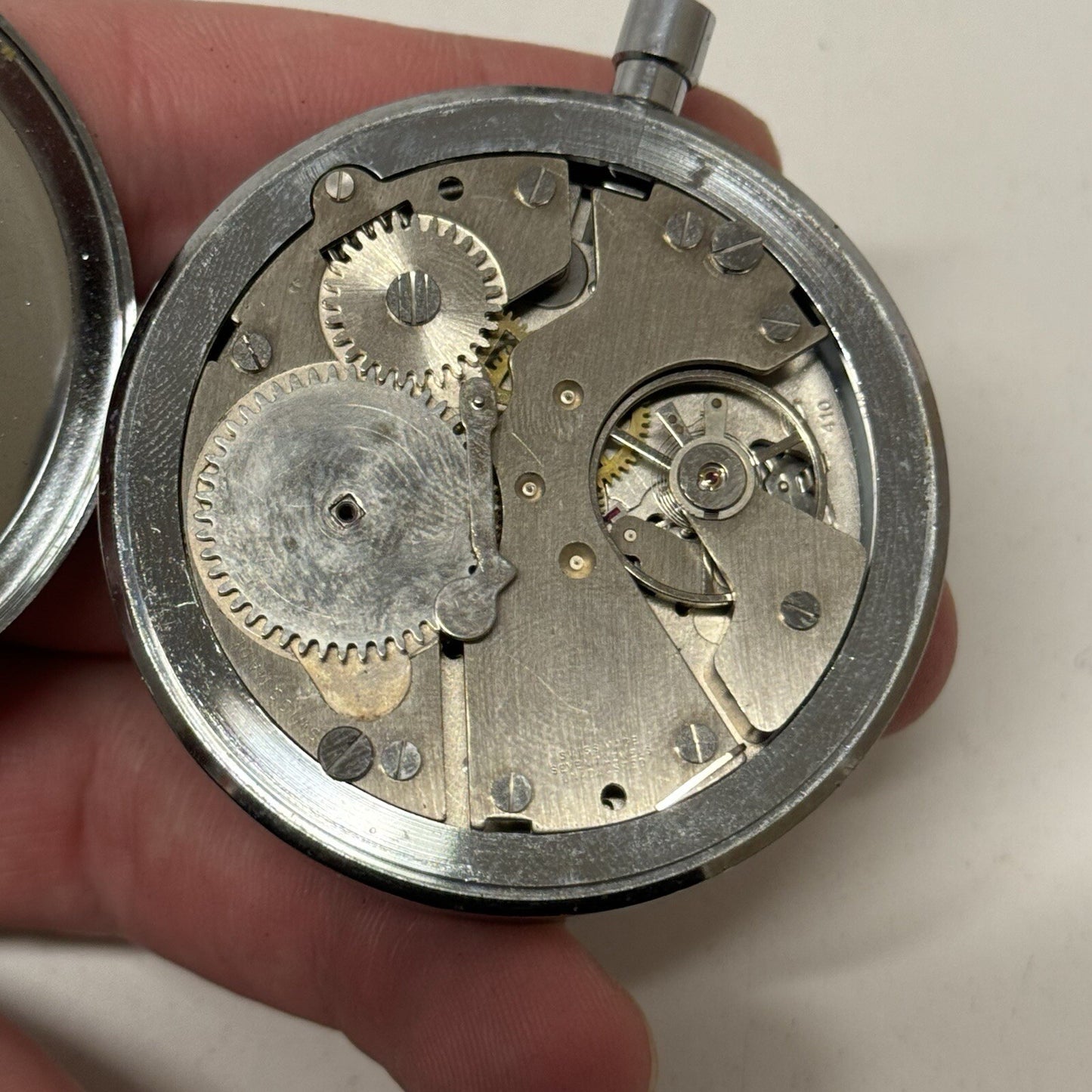 54mm Manual Wind Smith Min Jewelled Lever Stop Watch NON WORKING