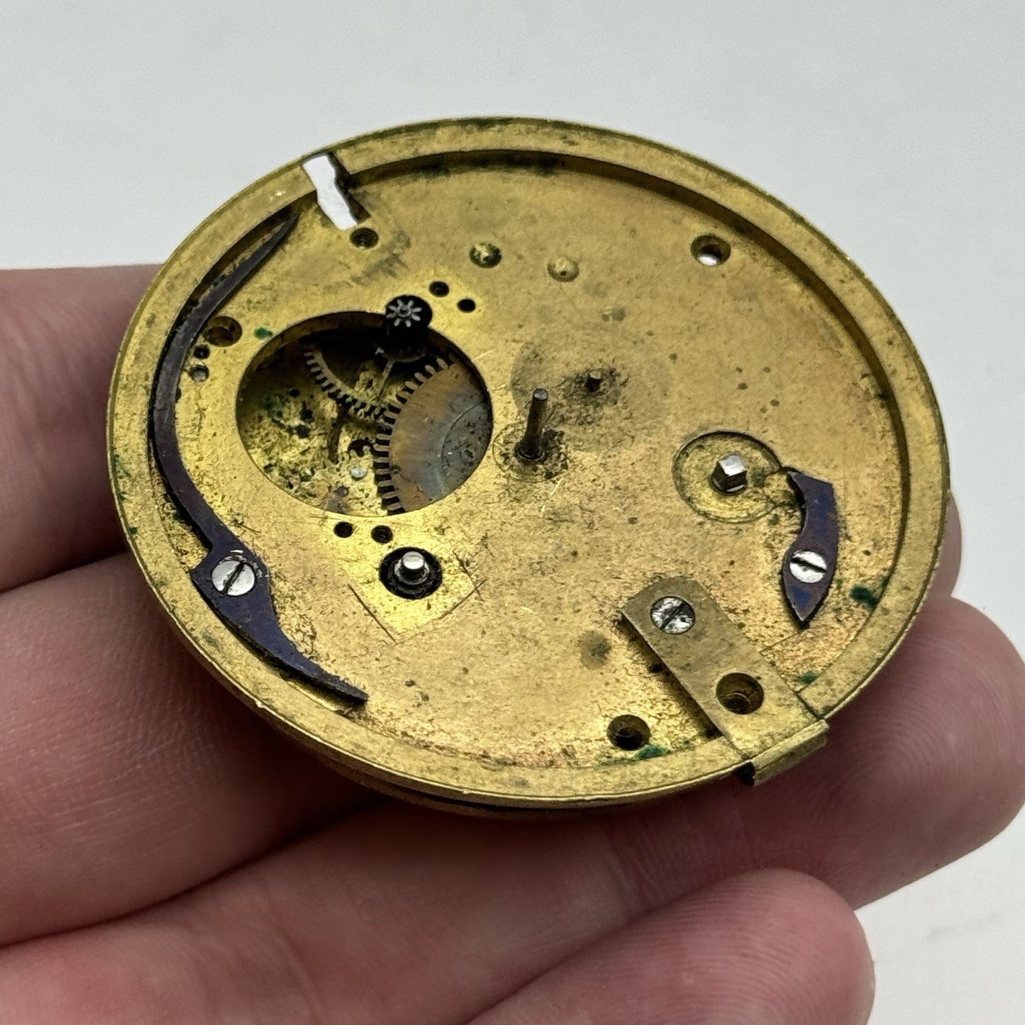 50.1mm Antique Chronometer Maker London Fusee Pocket Watch Movement - PARTS