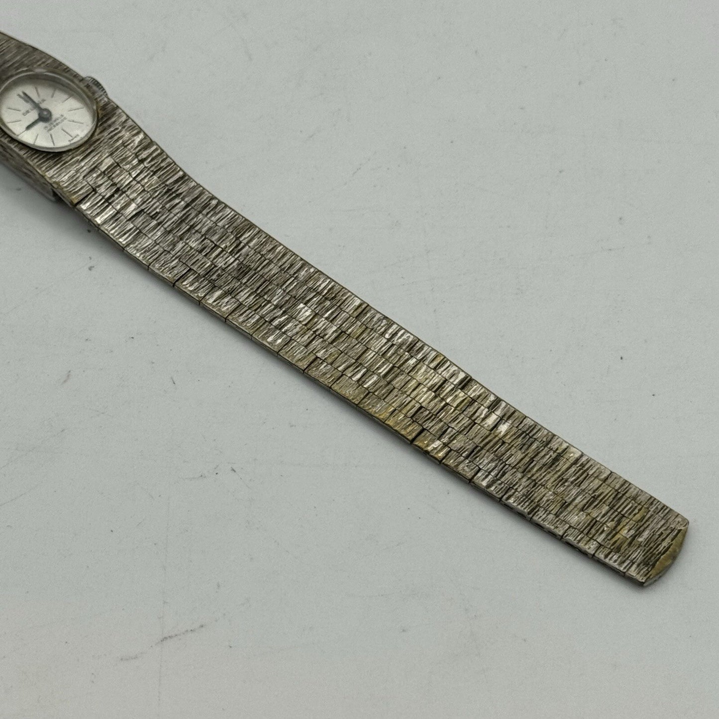 15mm Ladies Delvina Silver Tone Swiss Manual Wind Vintage Watch NON WORKING