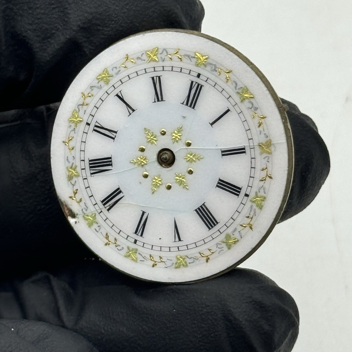 28.8mm Beautiful Patterned Dial Cylinder Pocket Watch Movement For Parts Repair