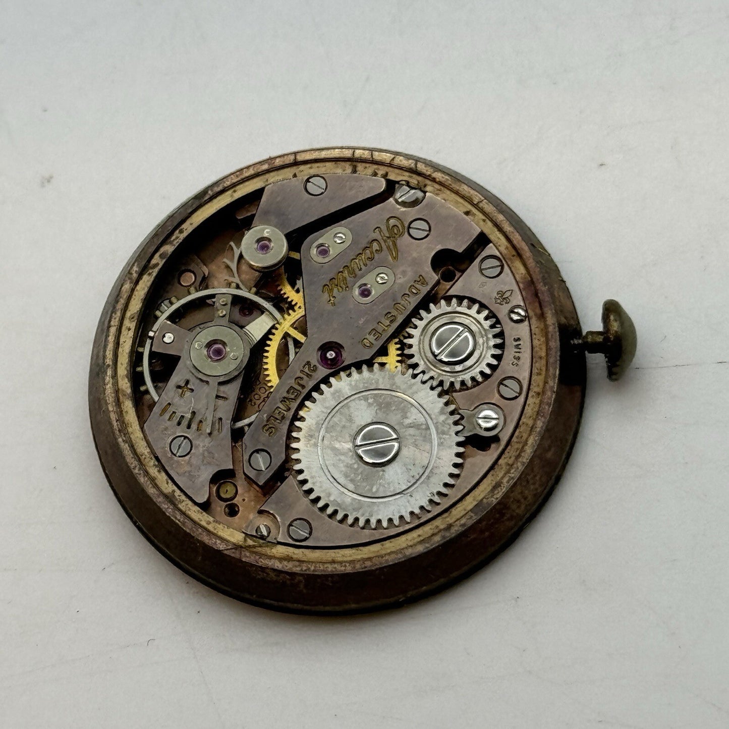 25.1mm Manual Wind AS 1002 984 Accurist Watch Movement Restoration Parts Repair