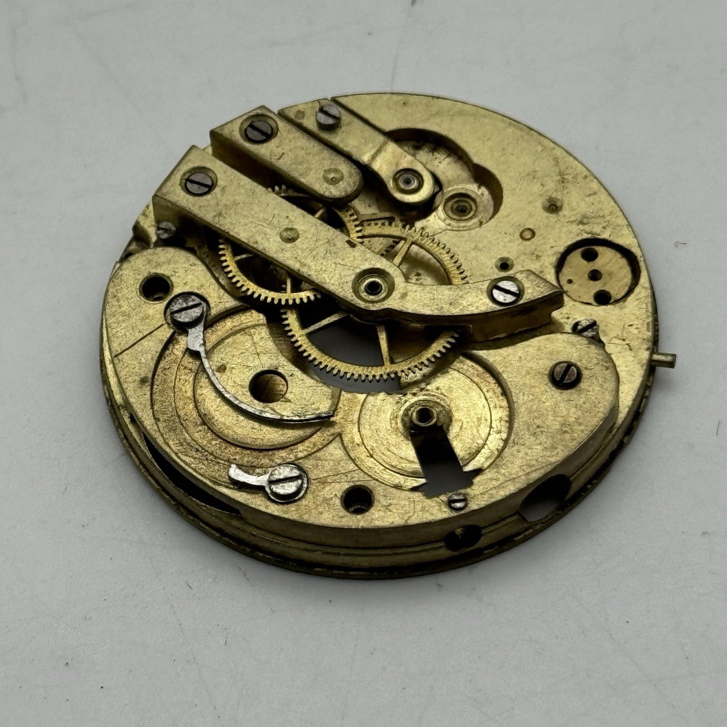 40.5mm Unidentified Partial No Bal Pocket Watch Movement FOR PARTS Restore