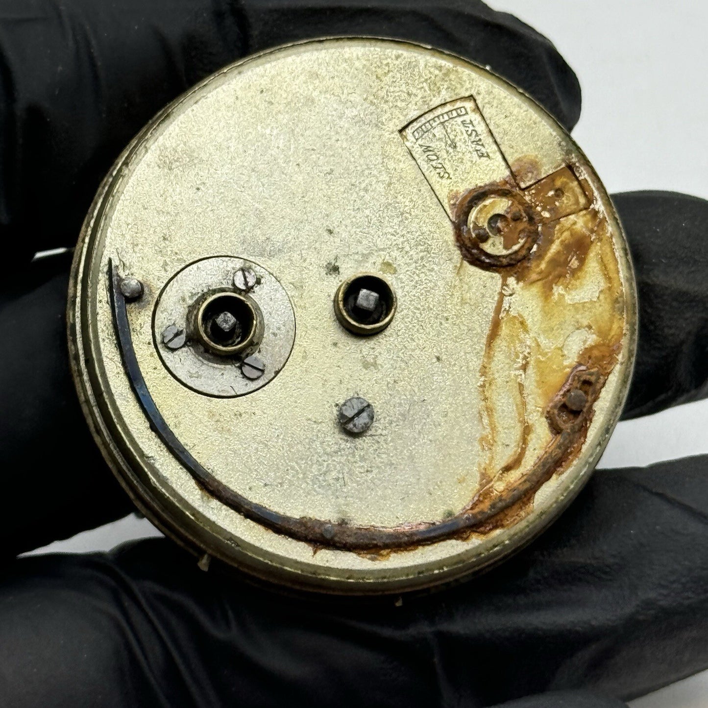43mm Unidentified 1 x Military Hand Pocket Watch Movement Dial FOR PARTS Repair