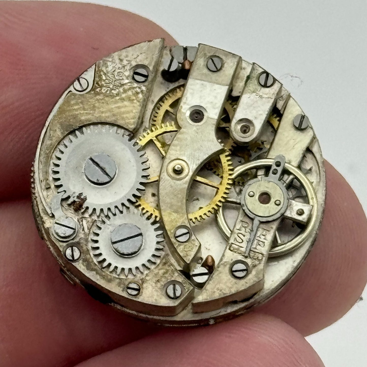 23.6mm Unidentified Cylinder Escapement Trench Watch Movement Manual Wind PARTS
