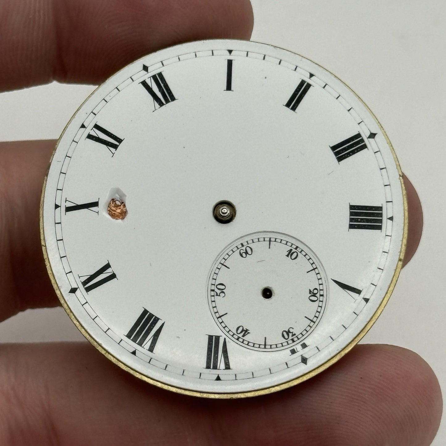 43.2mm Moeris Open Face Swiss Vintage Pocket Watch Movement PARTS REPAIR SPARES