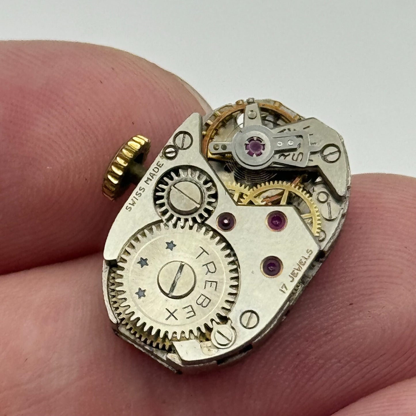 12.7mm Running Trebex FHF 190 Manual Wind 17 Jewels Swiss Watch Movement PARTS