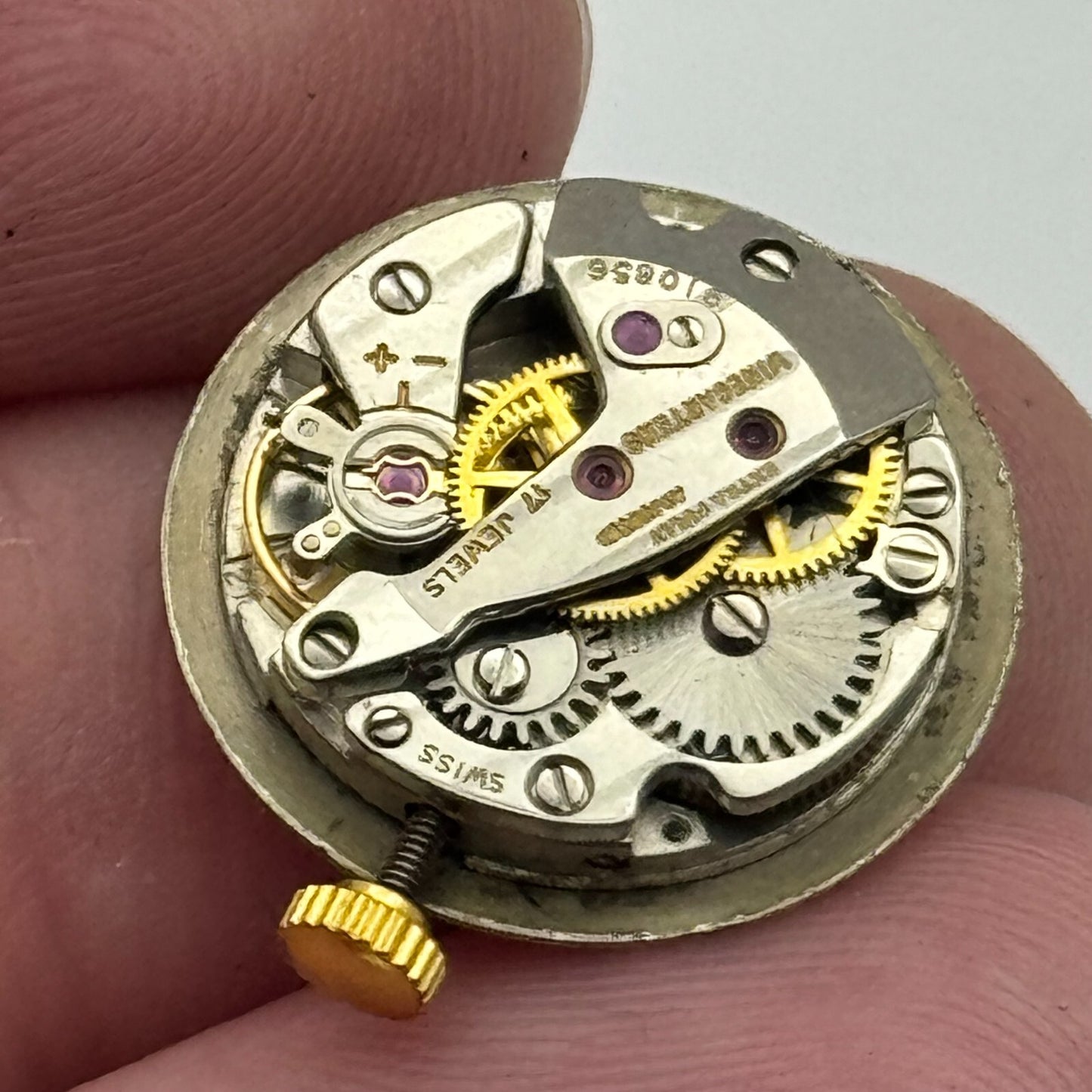 15.5mm Running Winegartens FHF 57-21 Manual Wind Swiss Made Watch Movement PARTS