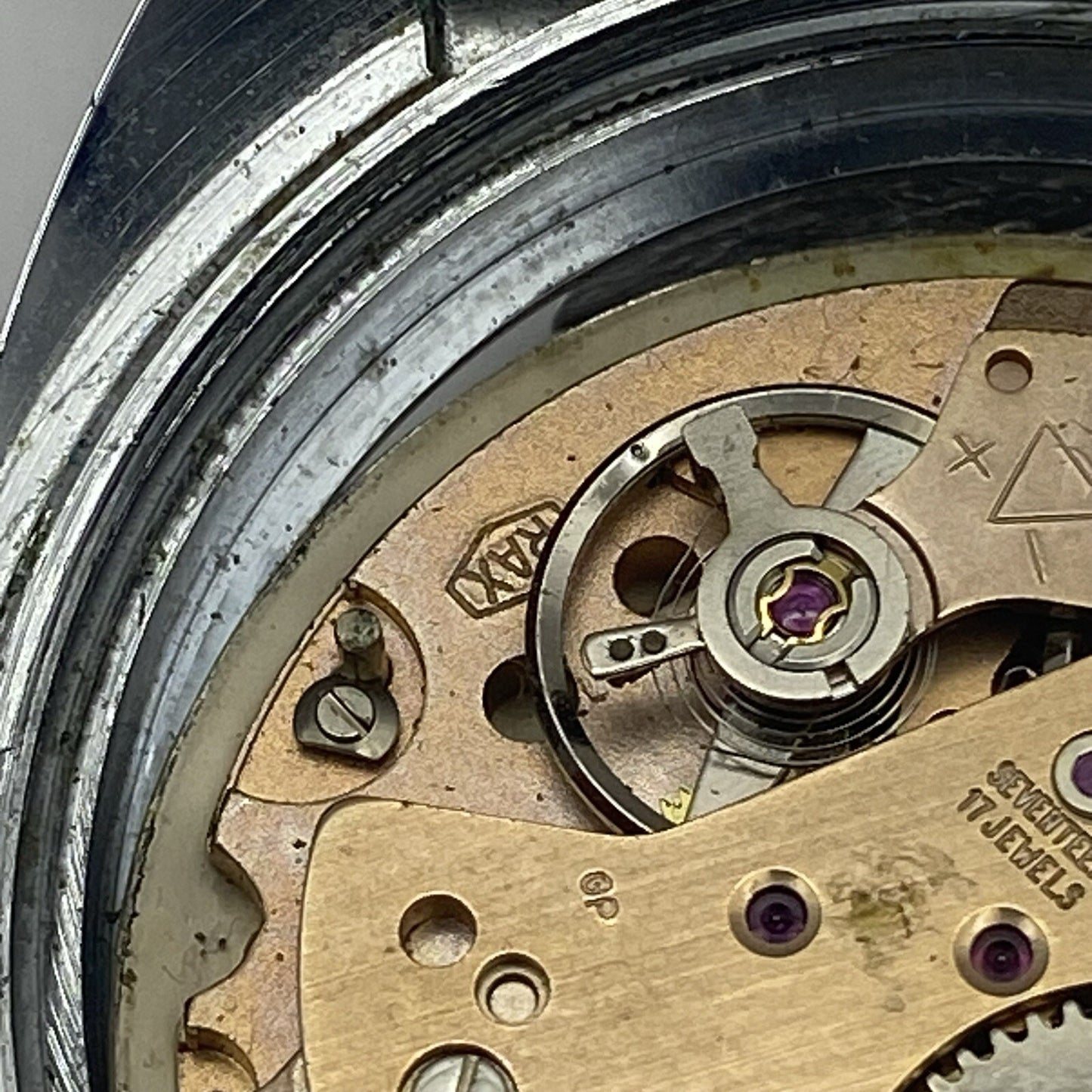 35mm RUNNING TO REPAIR Vintage Rytima De Luxe Ronda RAX 1233 Movement For Parts