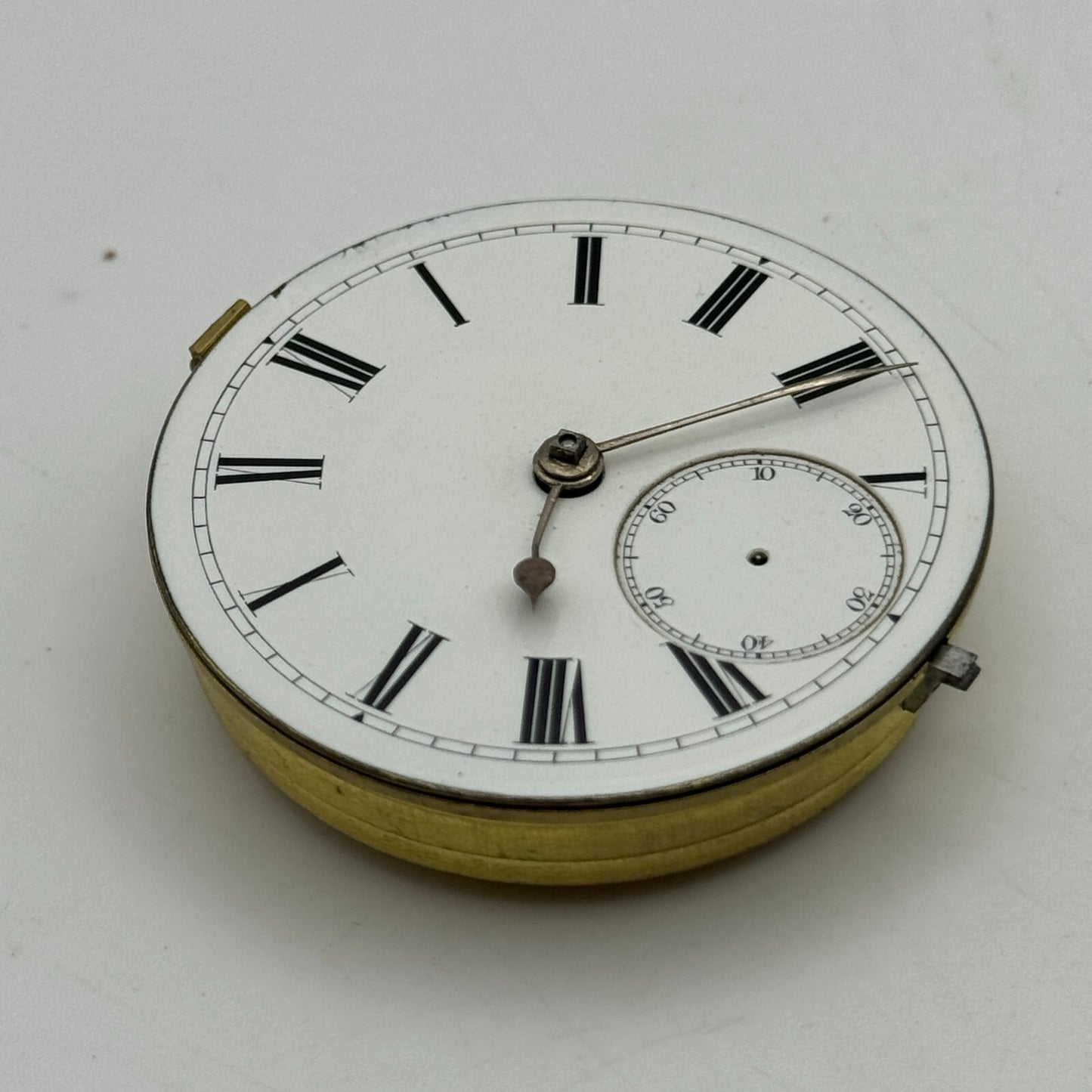 43mm Antique Good Quality Unidentified English Pocket Watch Movement PARTS SPARE