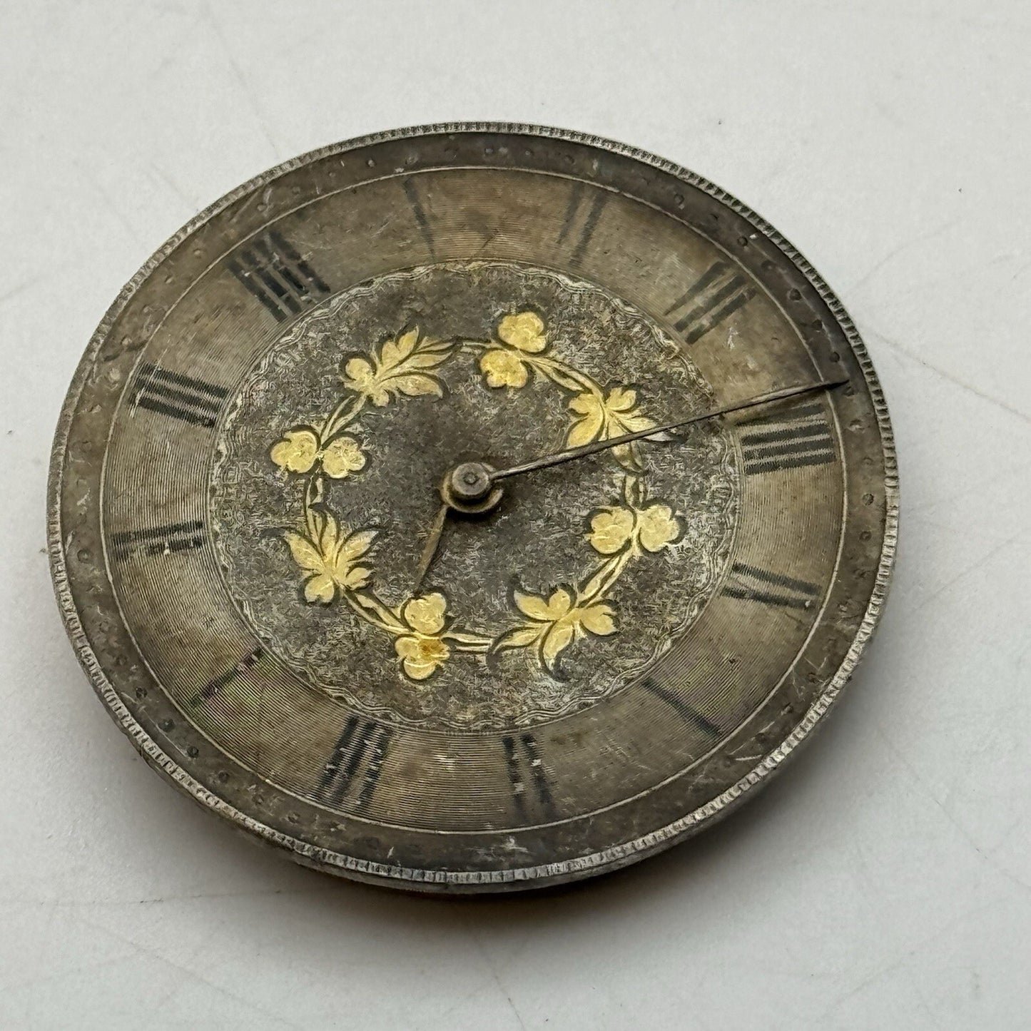 36.7mm Stauffer C X De Fonds Beautiful Dial Cylinder Watch Movement FOR PARTS