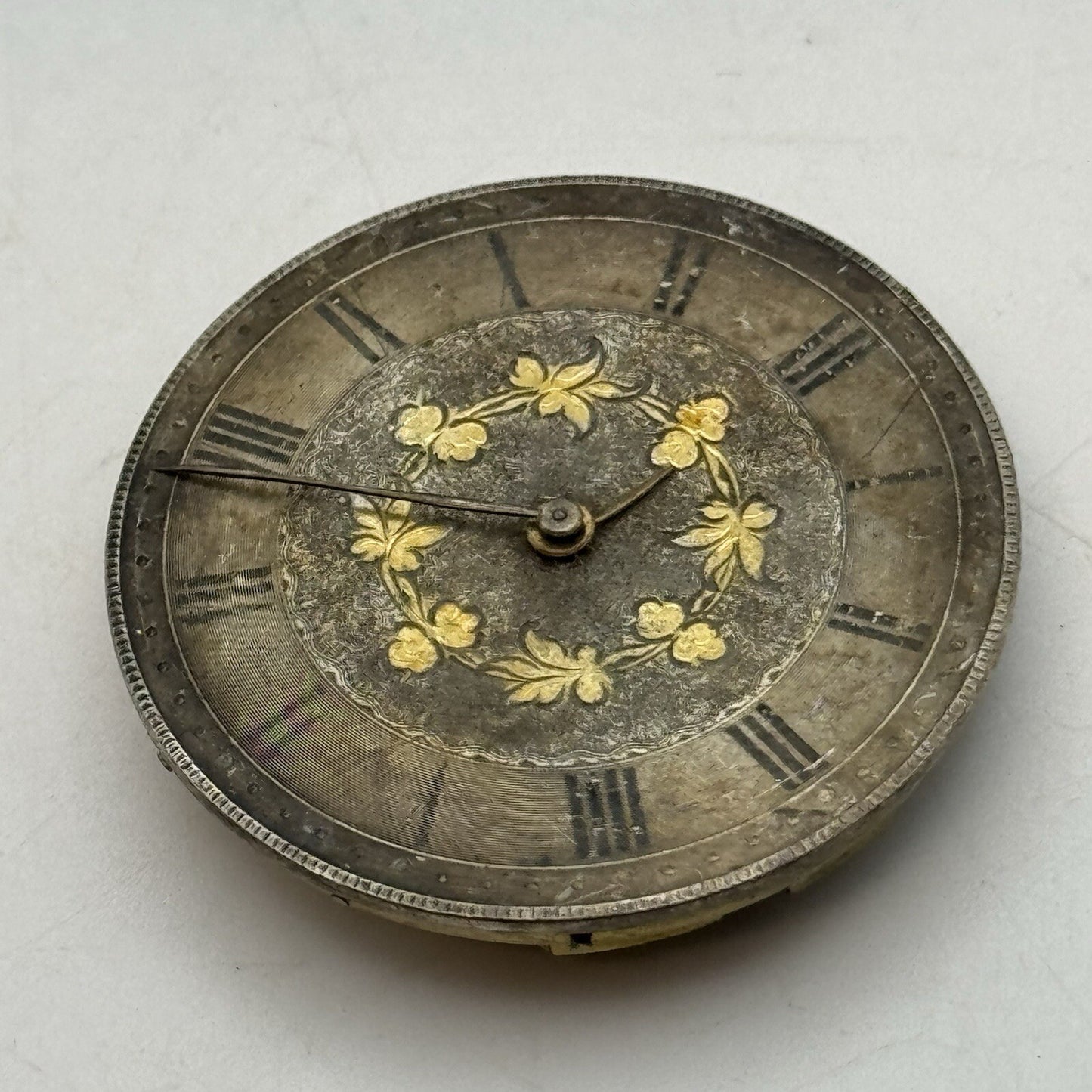 36.7mm Stauffer C X De Fonds Beautiful Dial Cylinder Watch Movement FOR PARTS