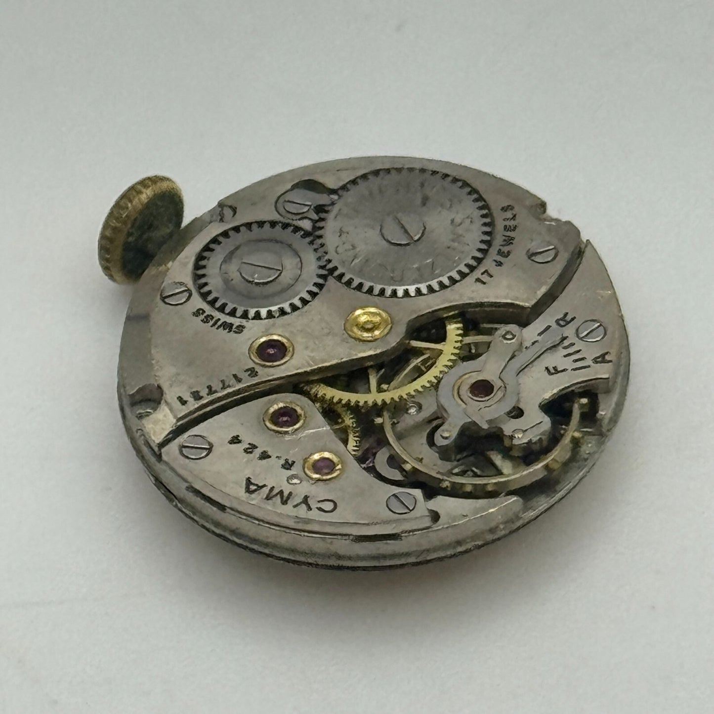 19.7mm Cyma R.424 Sub Seconds Manual Wind Watch Movement Swiss Vintage PARTS