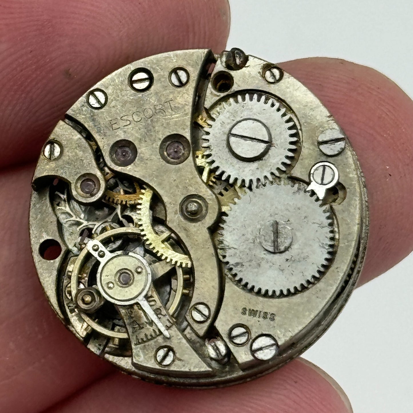 23.6mm Interesting Escort Swiss Vintage Manual Wind Watch Movement PARTS SPARES