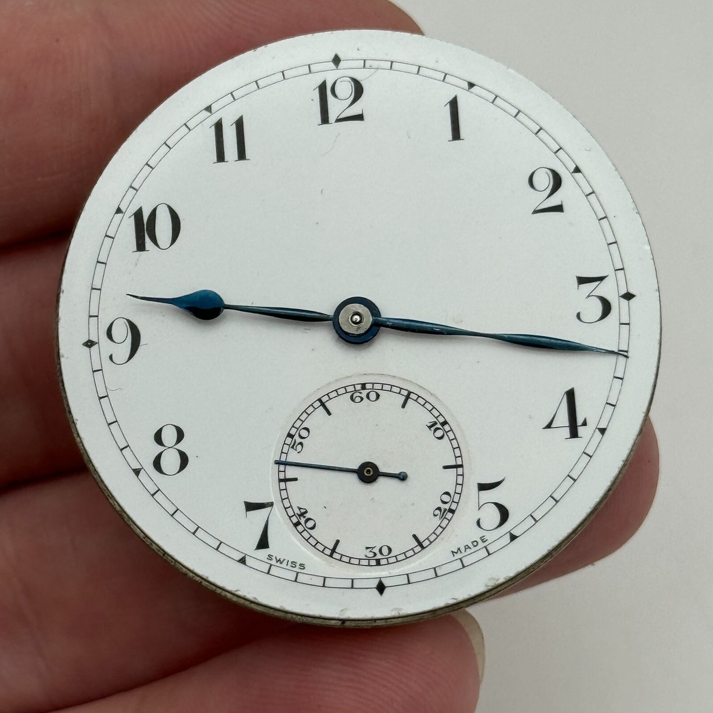 43mm Cyma Ref 919 Tavannes Open Face Balance Ok Pocket Watch Movement PARTS