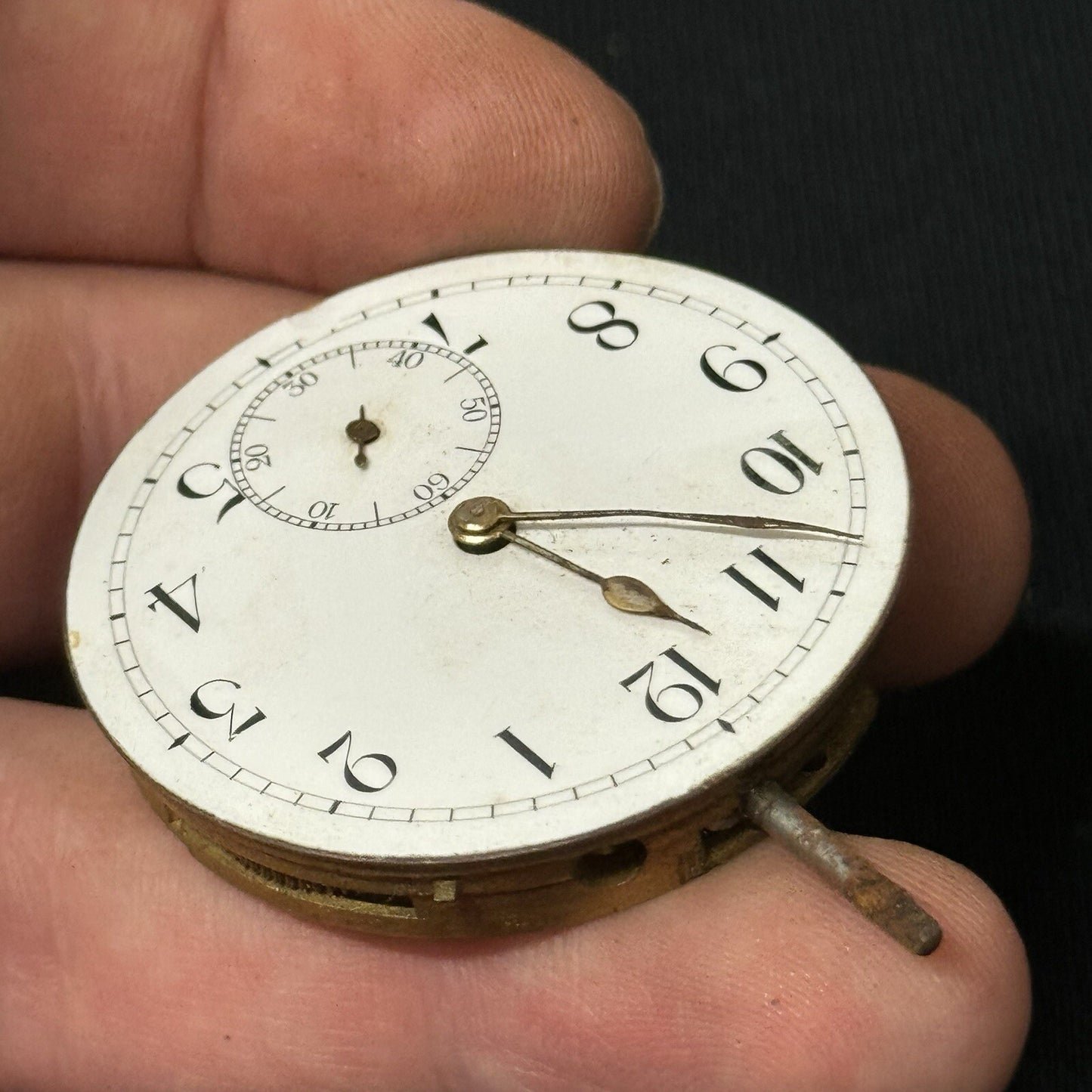 41.6mm Open Face Good Quality Unidentified Pocket Watch Movement To Restore
