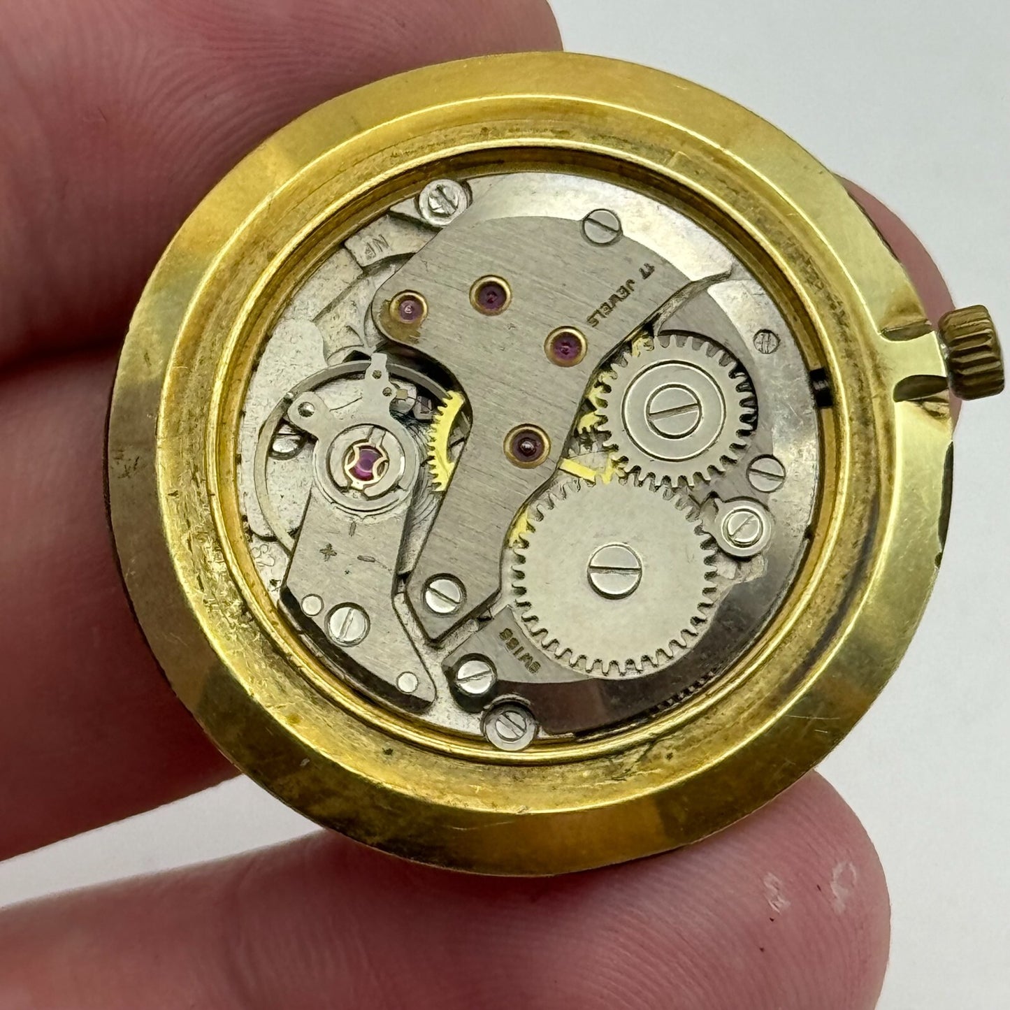 30.7mm Mens Everite FHF 82-4 Manual Wind Swiss Watch Movement PARTS REPAIR SPARE