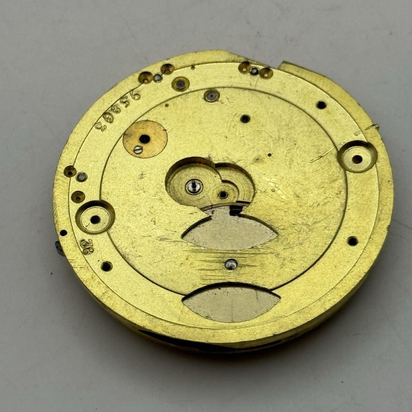 42.7mm Manual Wind Unidentified Quality Pocket Watch Movement FOR PARTS Restore