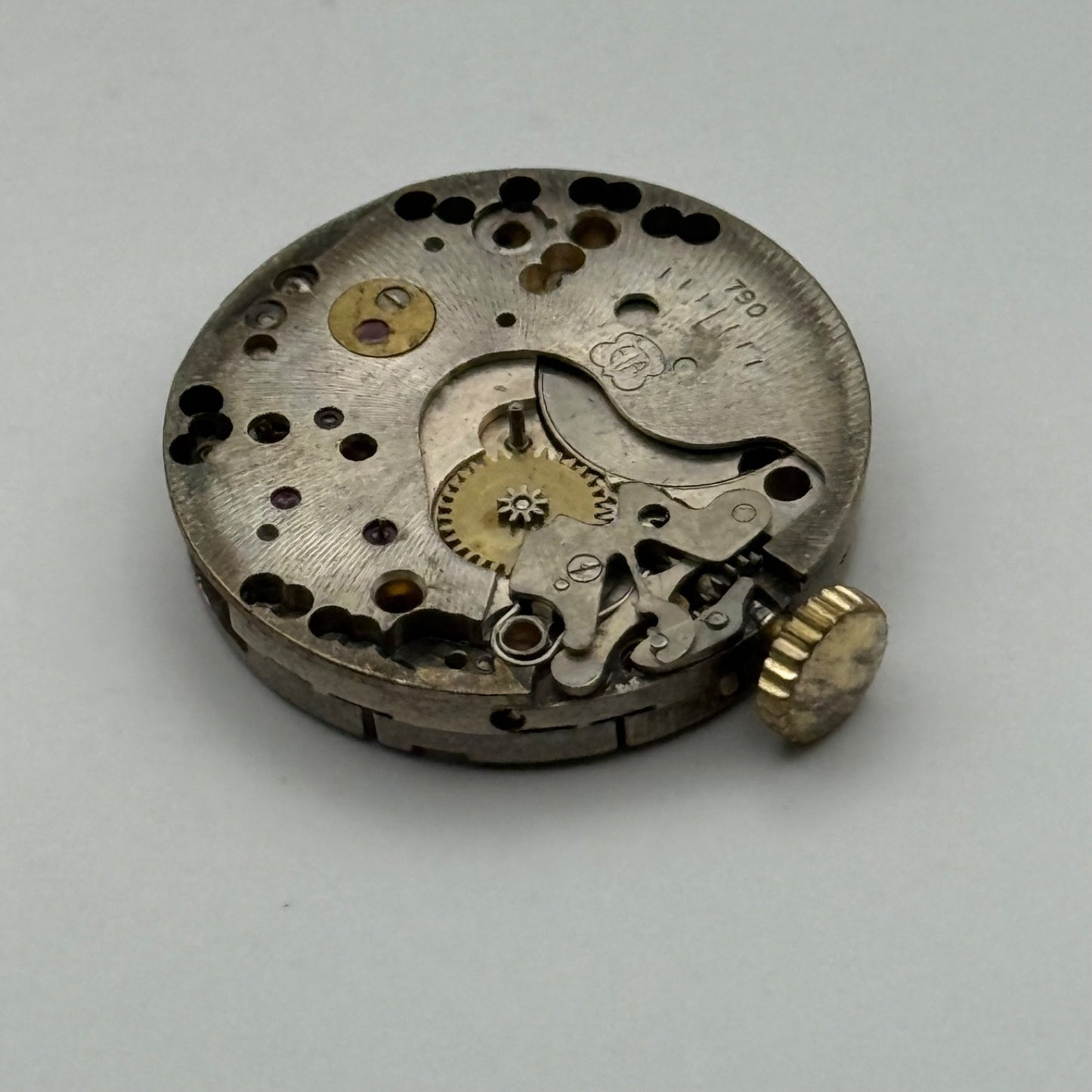 ETA 790 Novera Watch Movement Manual Wind Vintage Swiss Incomplete Parts 19.6mm