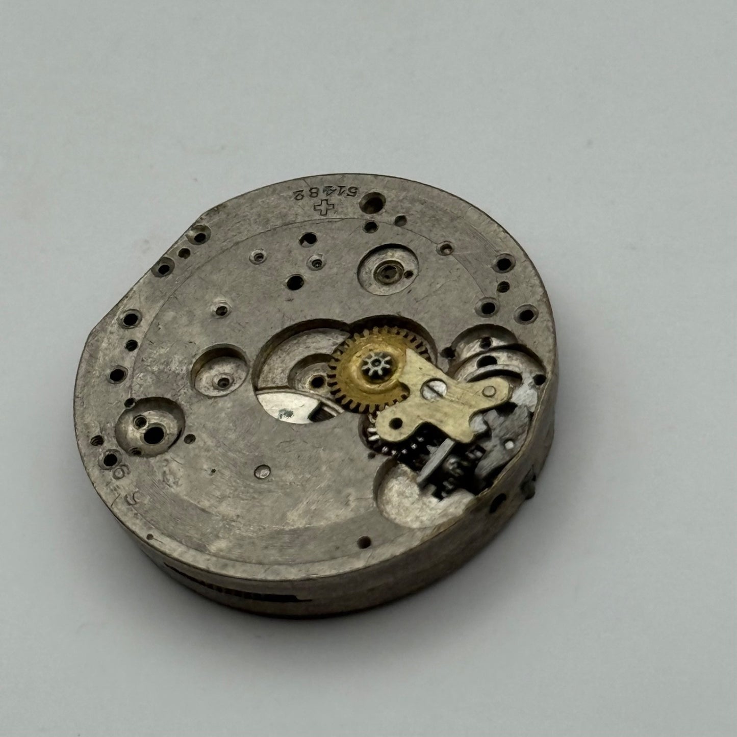 Patent 51482 Watch Movement Manual Wind Vintage Incomplete Parts Repair 24.8mm