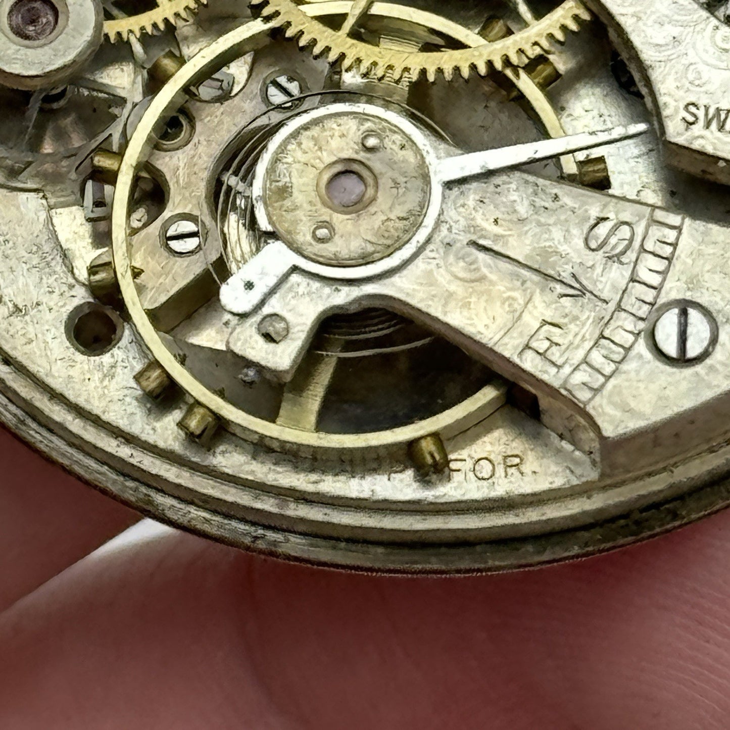 43mm Cyma 999 Fattorini & Sons Bradford Open Face Pocket Watch Movement PARTS