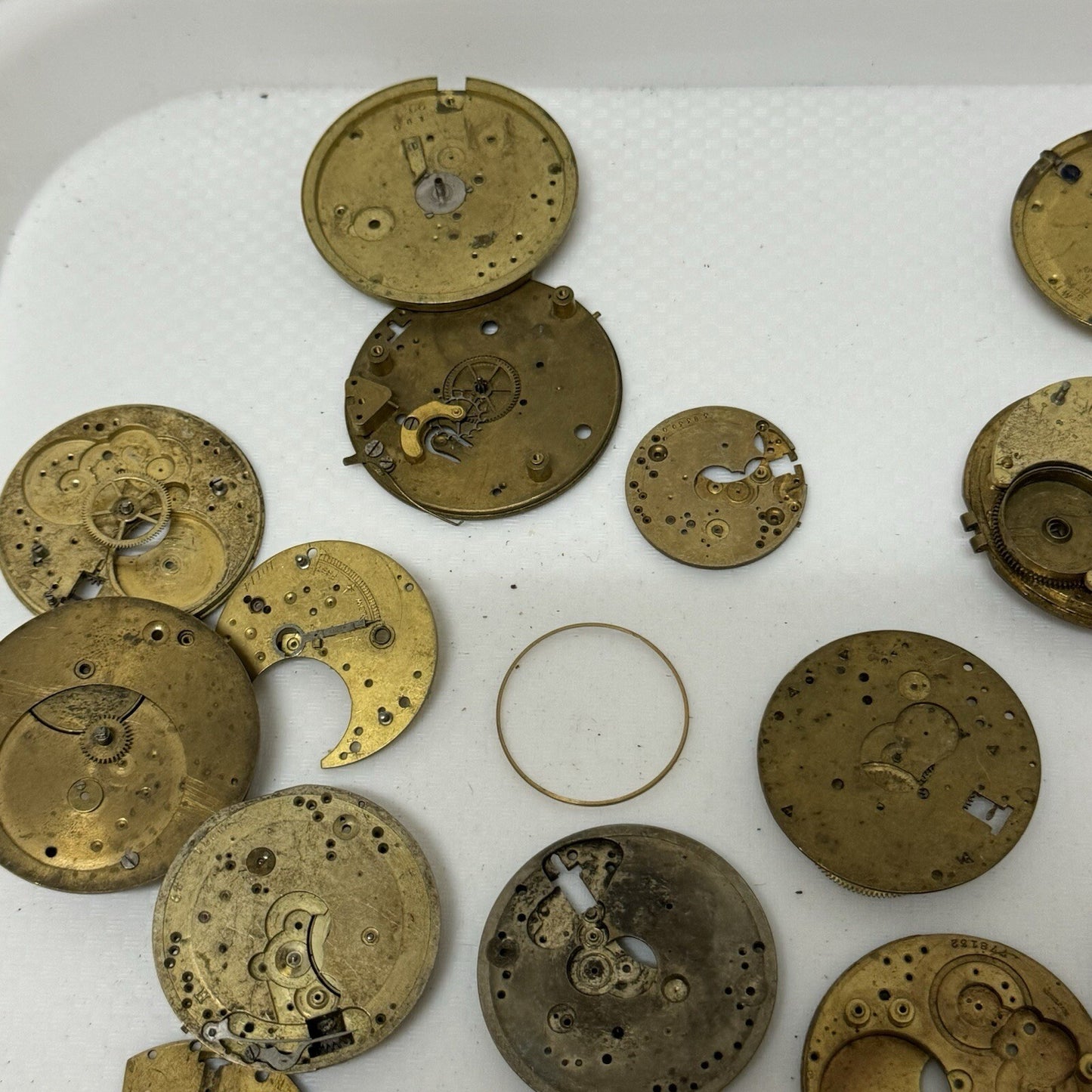 500 Grams Mixed Partial Pocket Watch Movements Watchmakers Job Lot Spares Parts