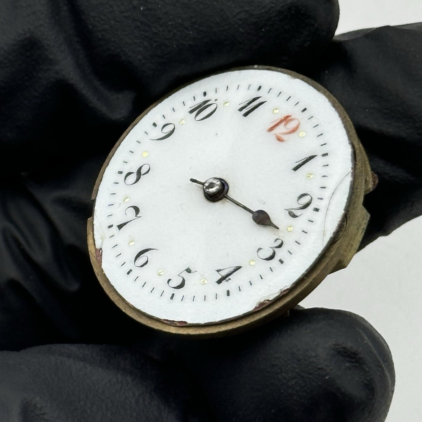 28.5mm Military Style Swiss Porcelain Watch Movement Parts Repair Restore