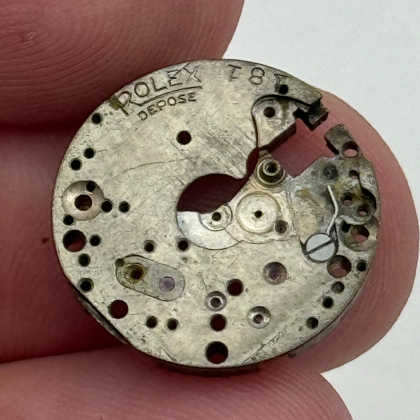 17.4mm Rolex Depose 181 Main Plate Manual Wind Watch Movement Vintage PARTS