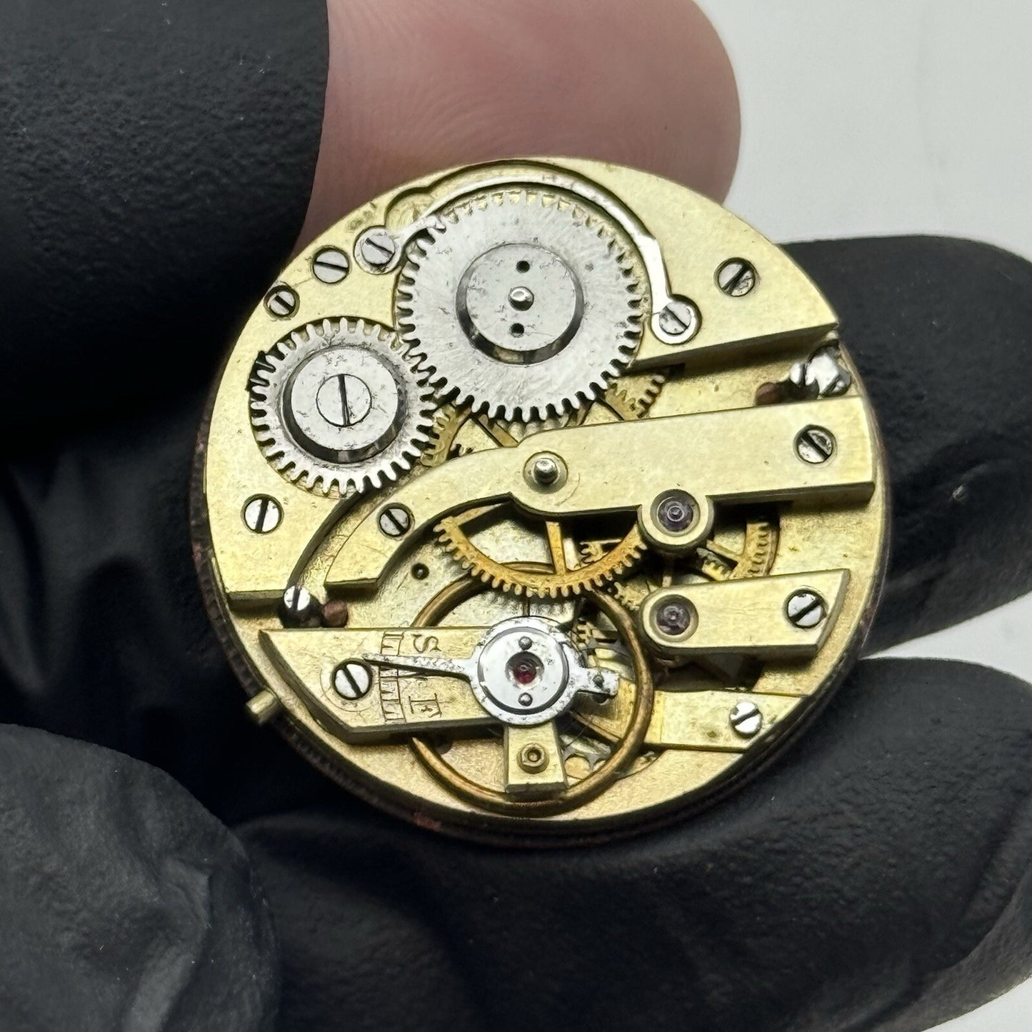 29.4mm Quality White Porcelain Dial Cylinder Watch Movement Parts Repair