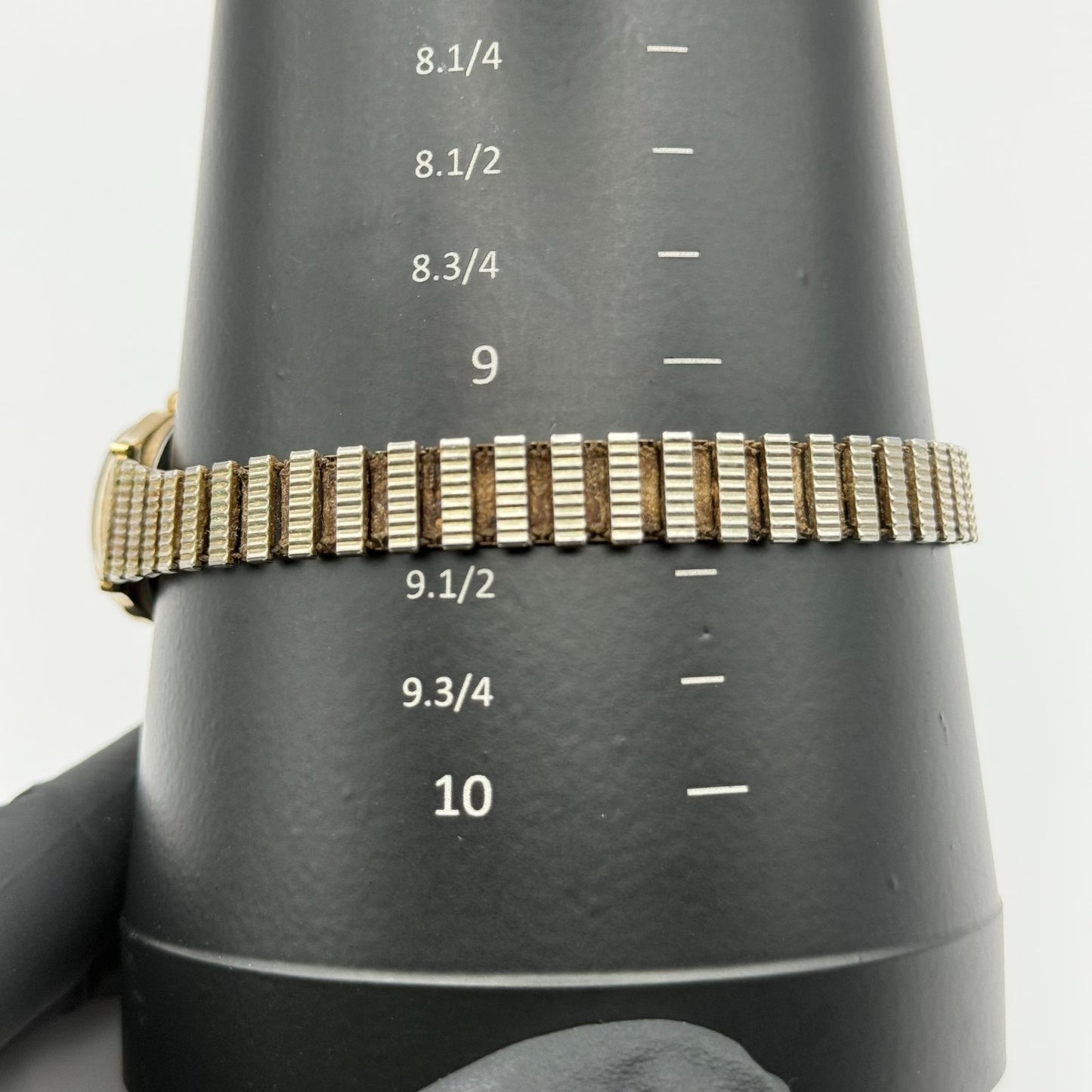 Sekonda USSR Vintage Quartz Watch Gold Tone Stretch Band Steel Working 22mm