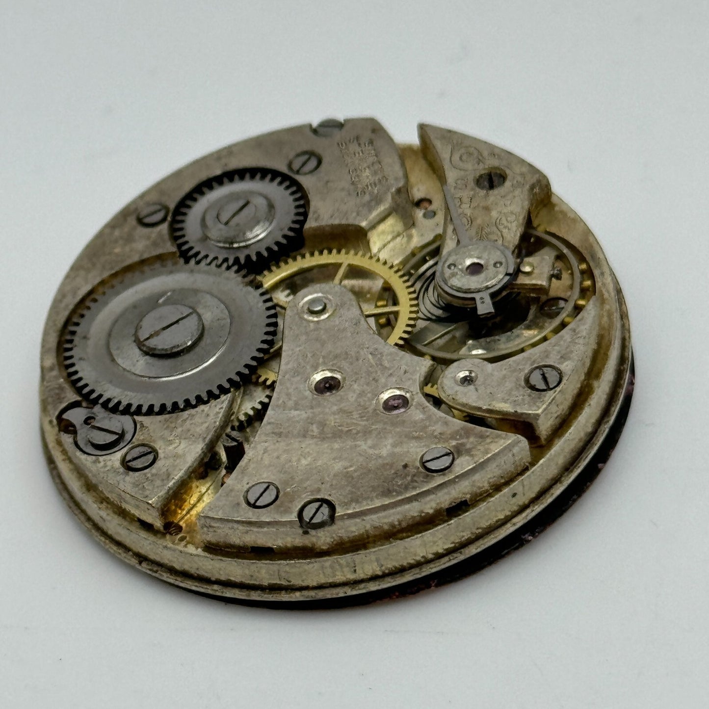 43.1mm Vintage 15 Jewels Swiss 3 Adjus Sub Seconds Pocket Watch Movement PARTS