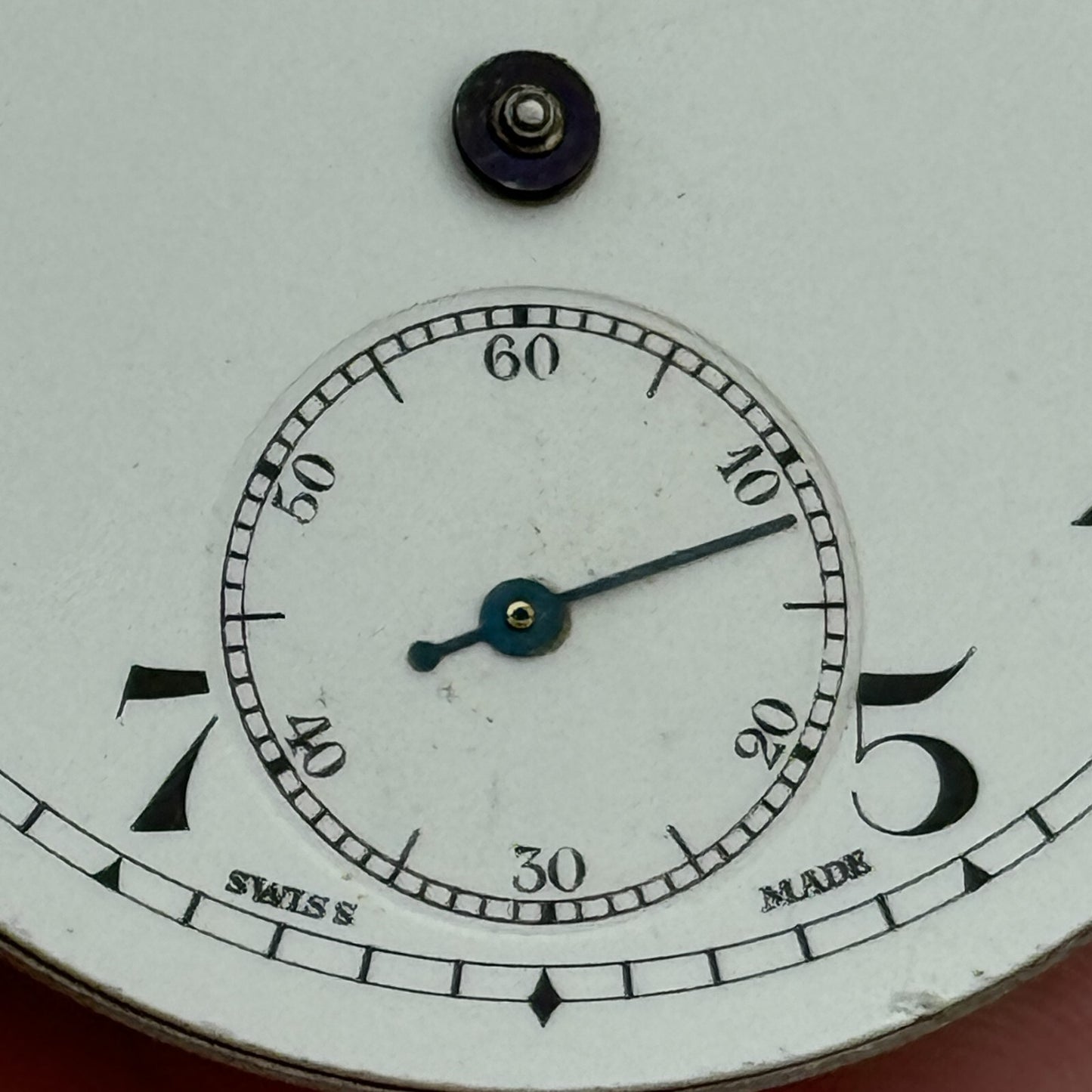 43mm Cyma Ref 919 Tavannes 15 Jewels Open Face Swiss Pocket Watch Movement PARTS