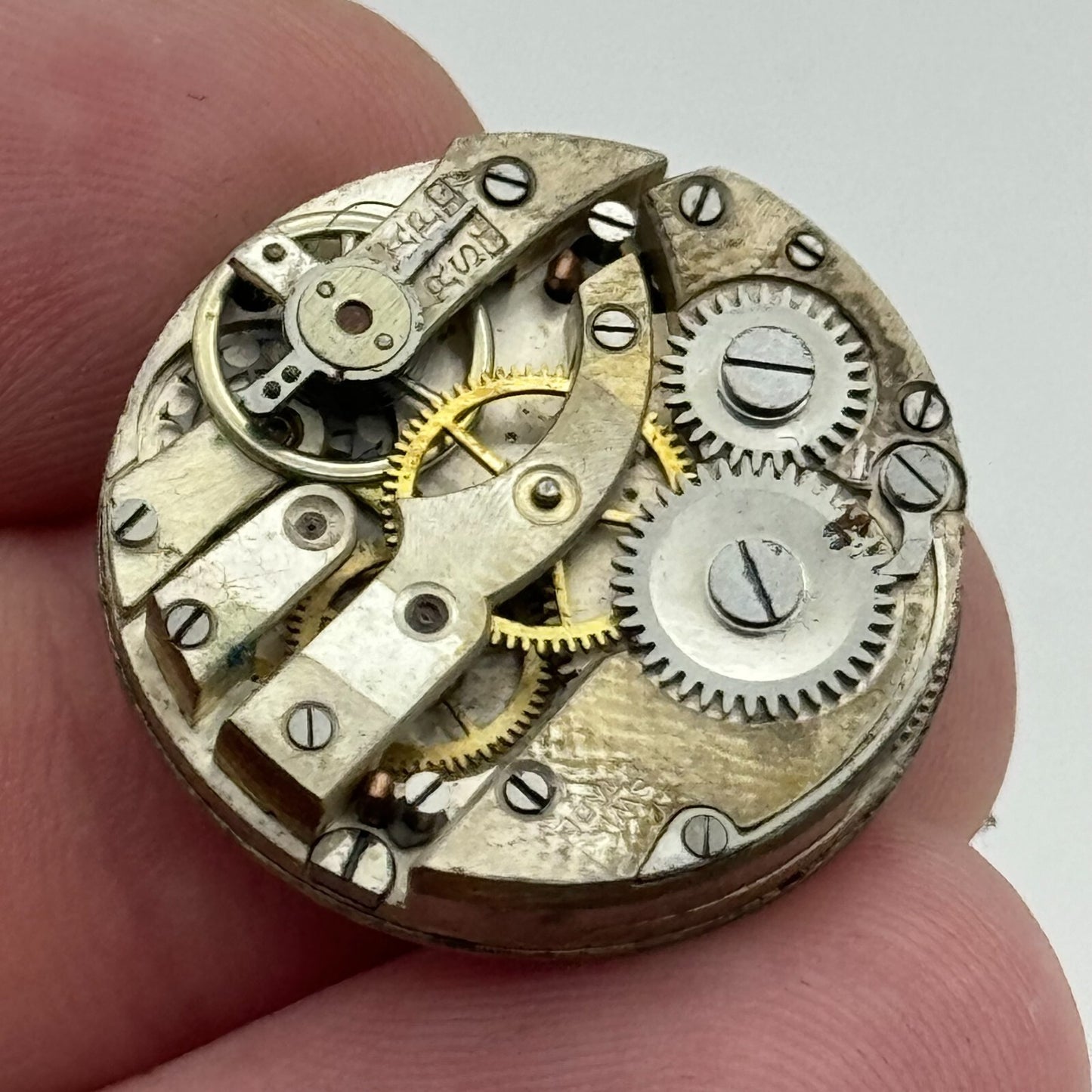 23.6mm Unidentified Cylinder Escapement Trench Watch Movement Manual Wind PARTS