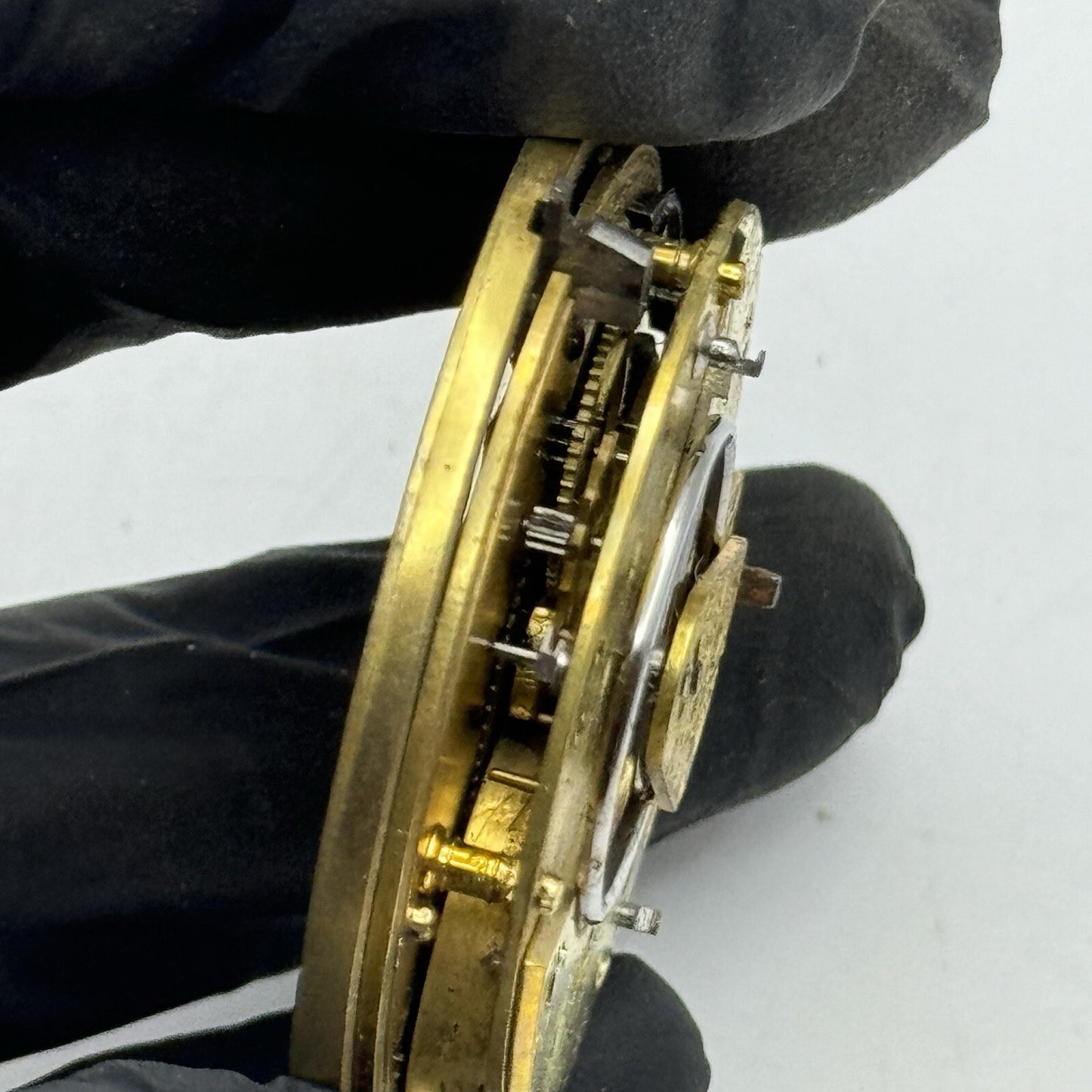 44.9mm Unidentified Quality Antique Fusee Pocket Watch Movement FOR PARTS