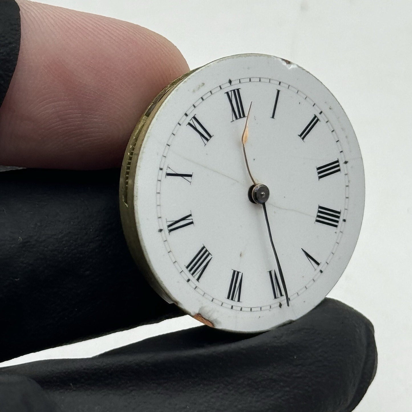 29.4mm Quality White Porcelain Dial Cylinder Watch Movement Parts Repair