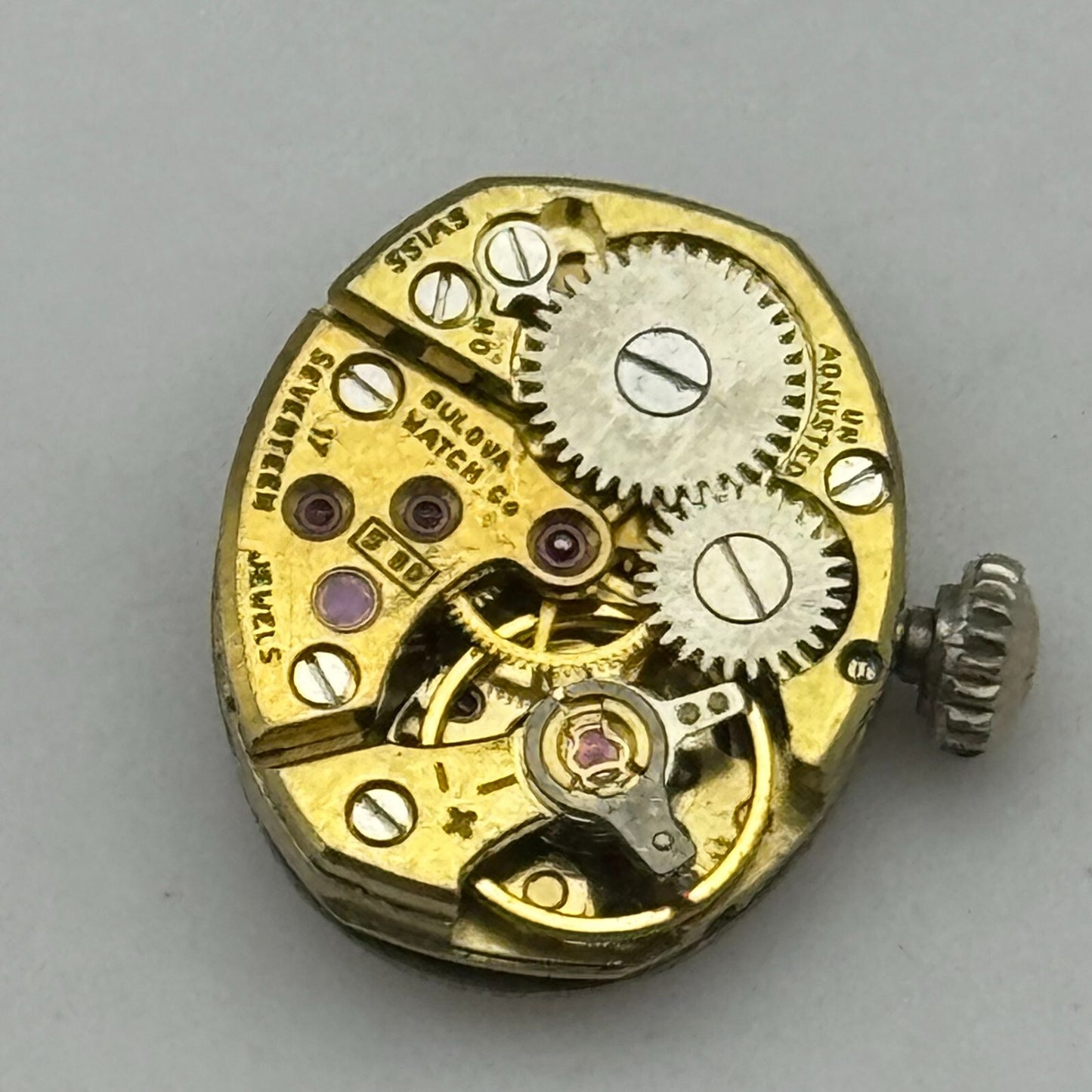 12.7mm Running Bulova 5BD Manual Wind 17 Jewels Swiss Made Watch Movement PARTS