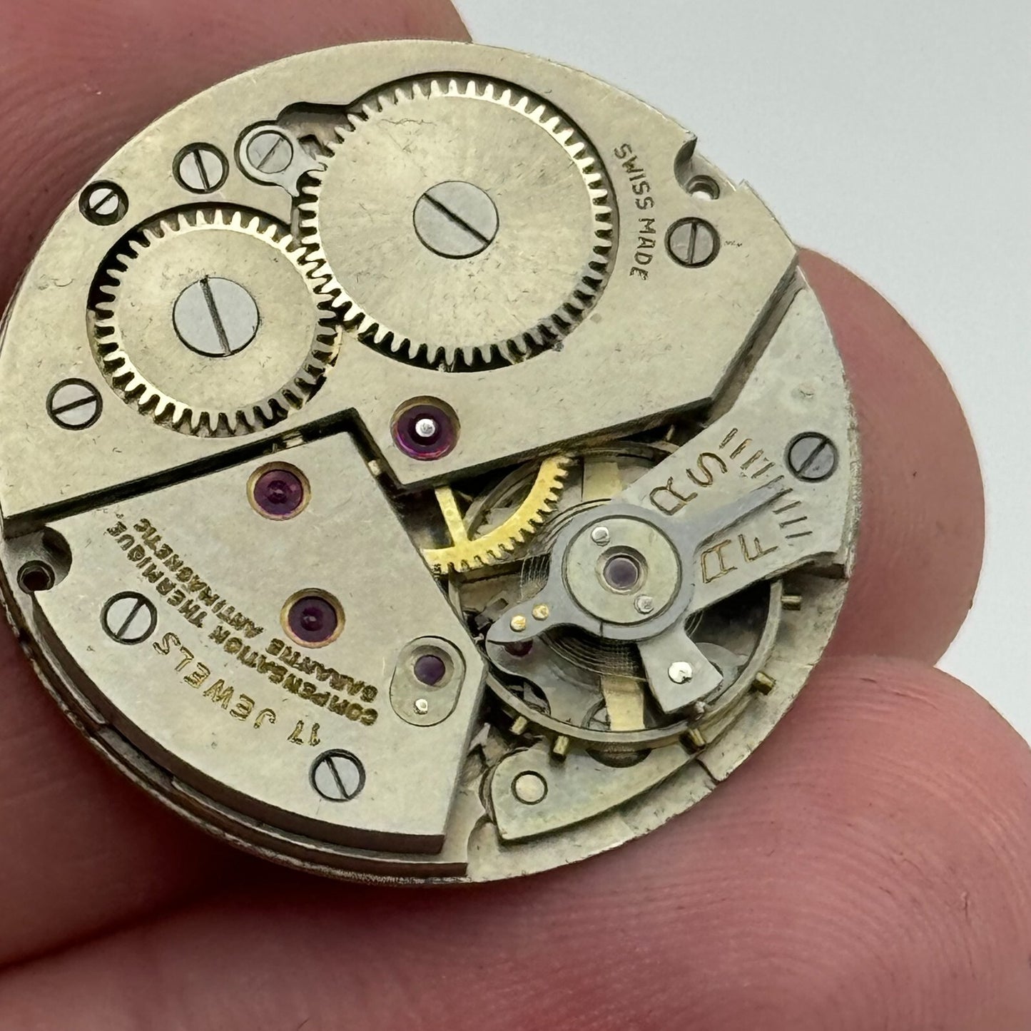 26.9mm Majex Felsa F 390 Manual Wind Watch Movement Swiss Vintage PARTS SPARES