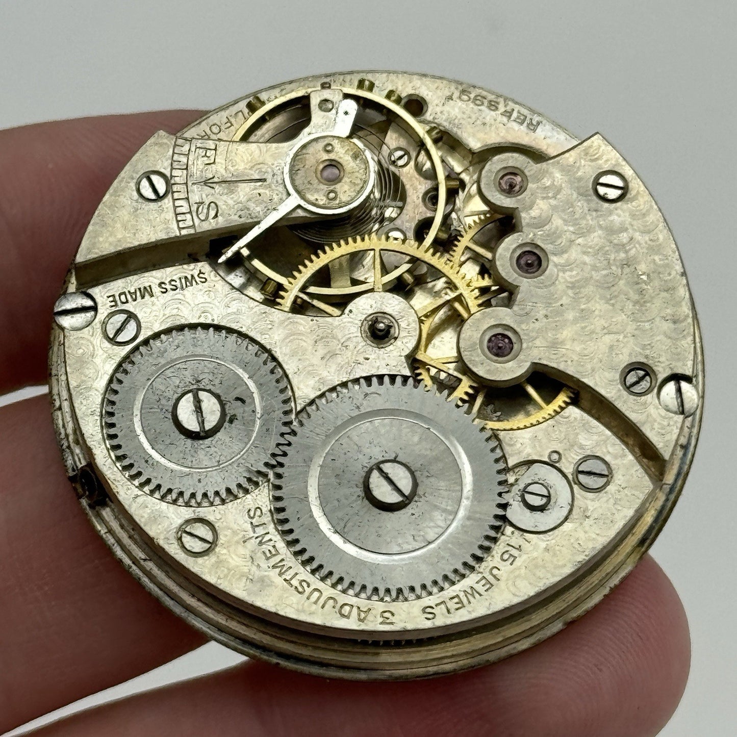 43mm Cyma 999 Fattorini & Sons Bradford Open Face Pocket Watch Movement PARTS