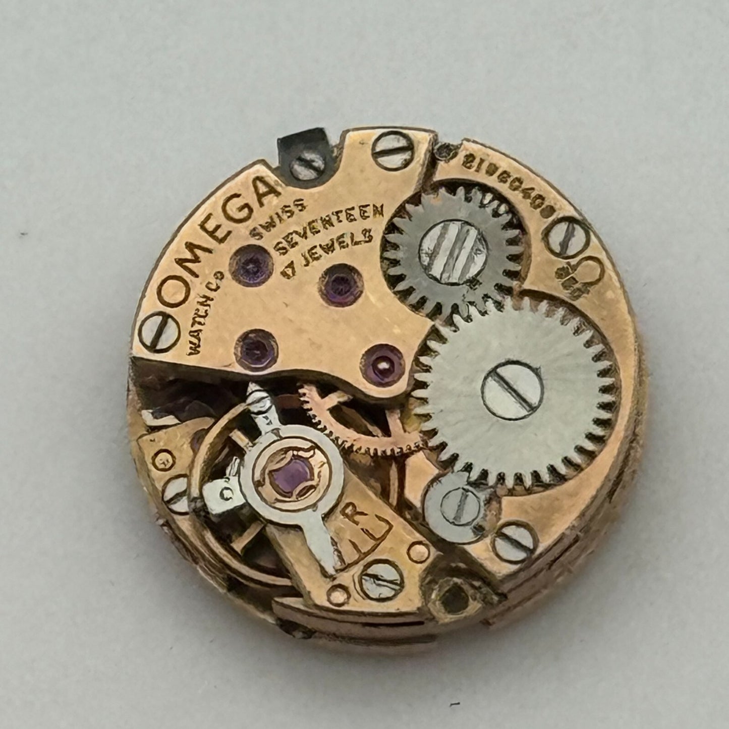12.5mm Ladies Omega Cal 650 Manual Wind 17 Jewels Swiss Watch Movement PARTS