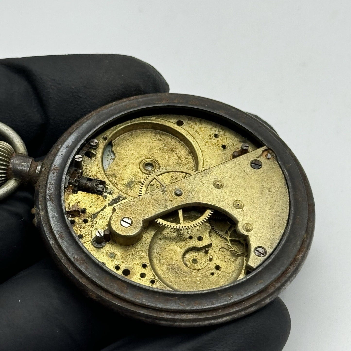 49.8mm Manual Wind Partial Pocket Watch Movement White Dial FOR PARTS