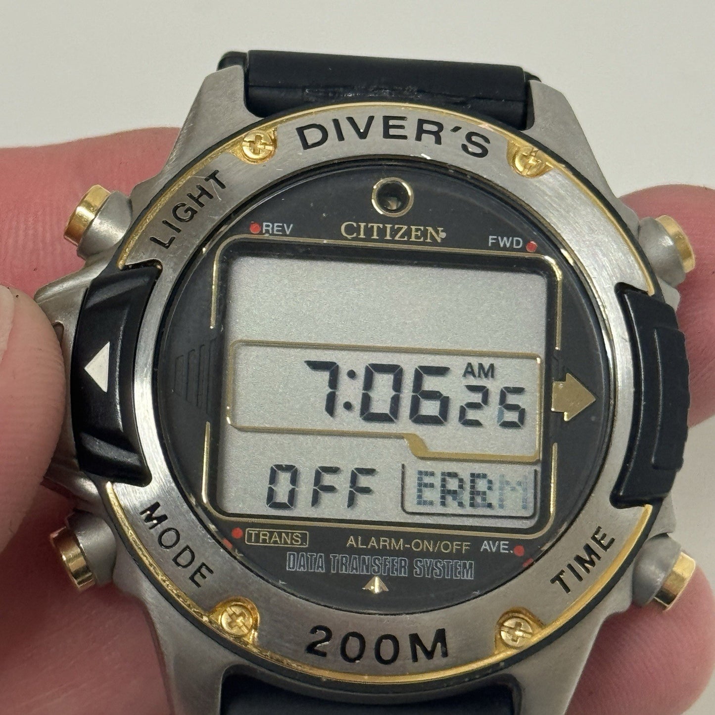 46mm Citizen Promaster Hyper Aqualand D203-089821 Digital Watch Runs To Repair