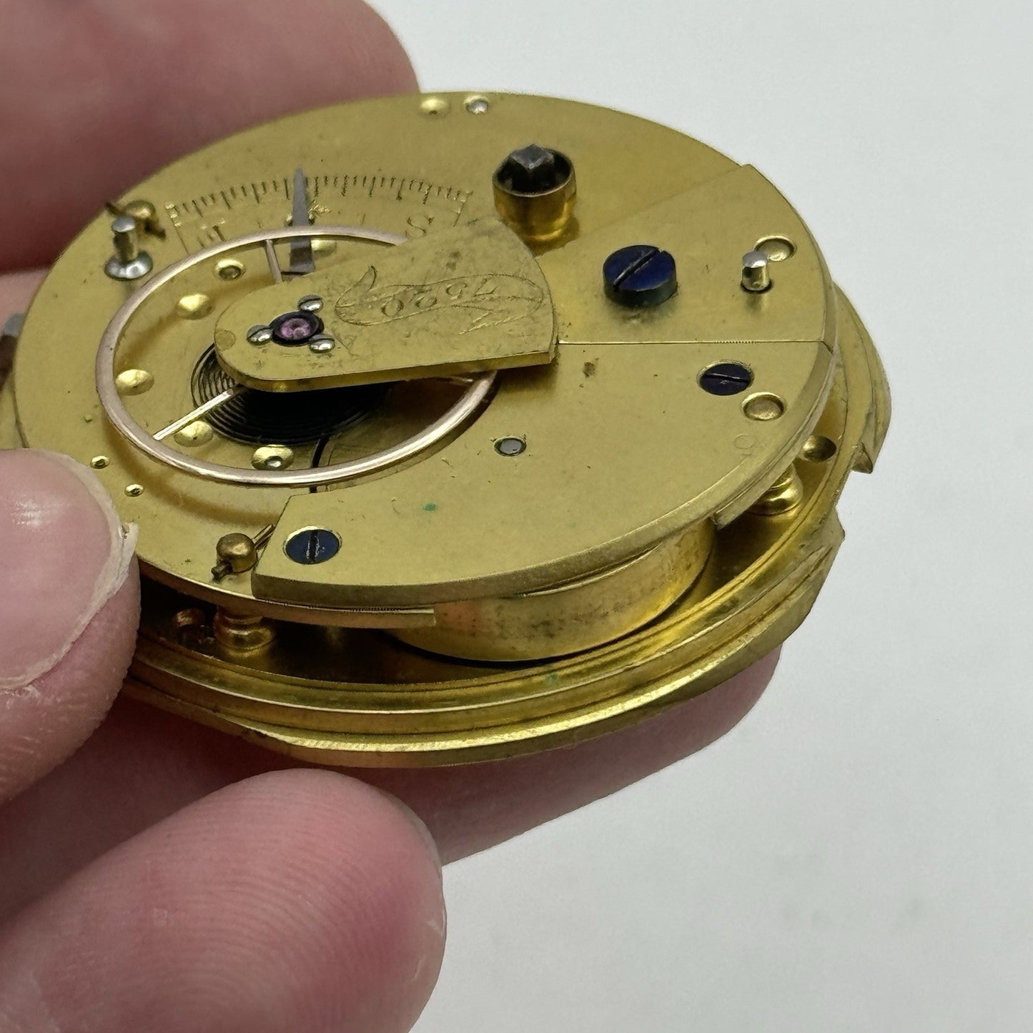 42.9mm Antique Fusee Quality English Pocket Watch Movement - PARTS REPAIR SPARES