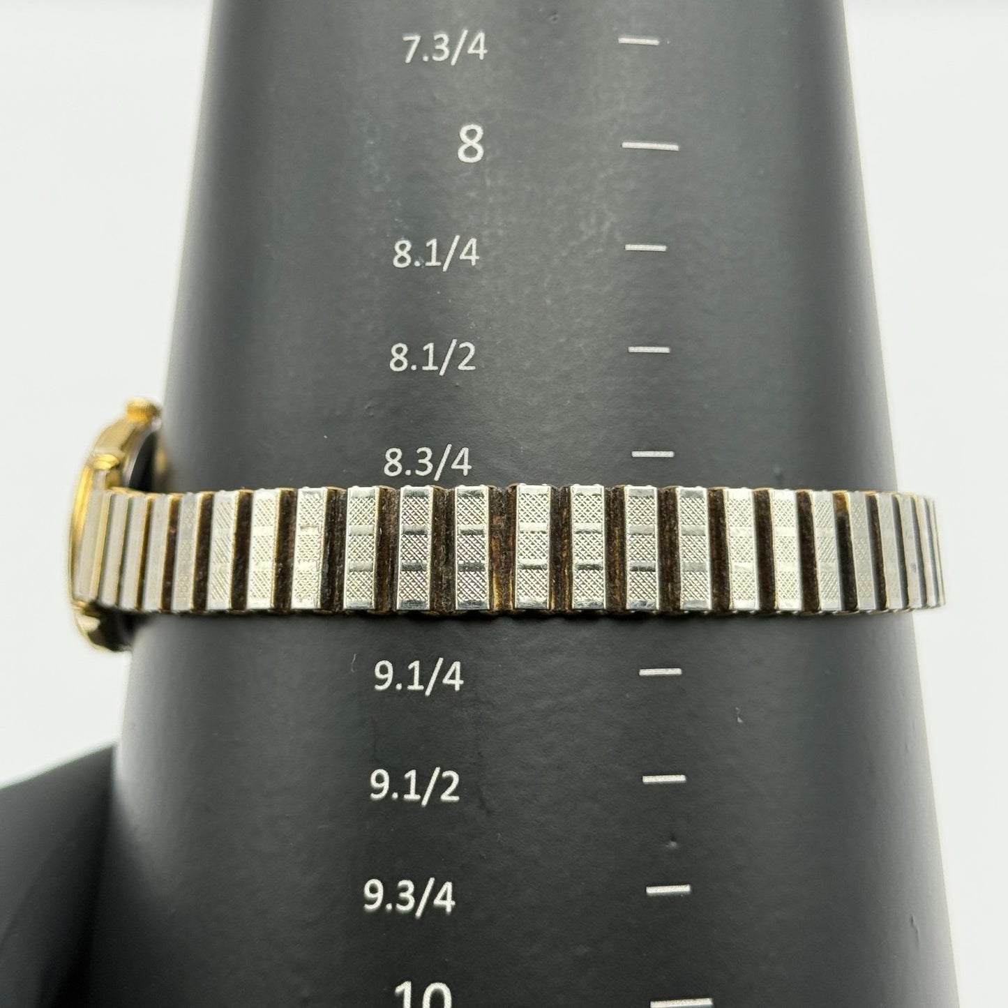 Citizen Ladies Quartz Watch White Dial Two Tone Stretch Band Japan Working 23mm