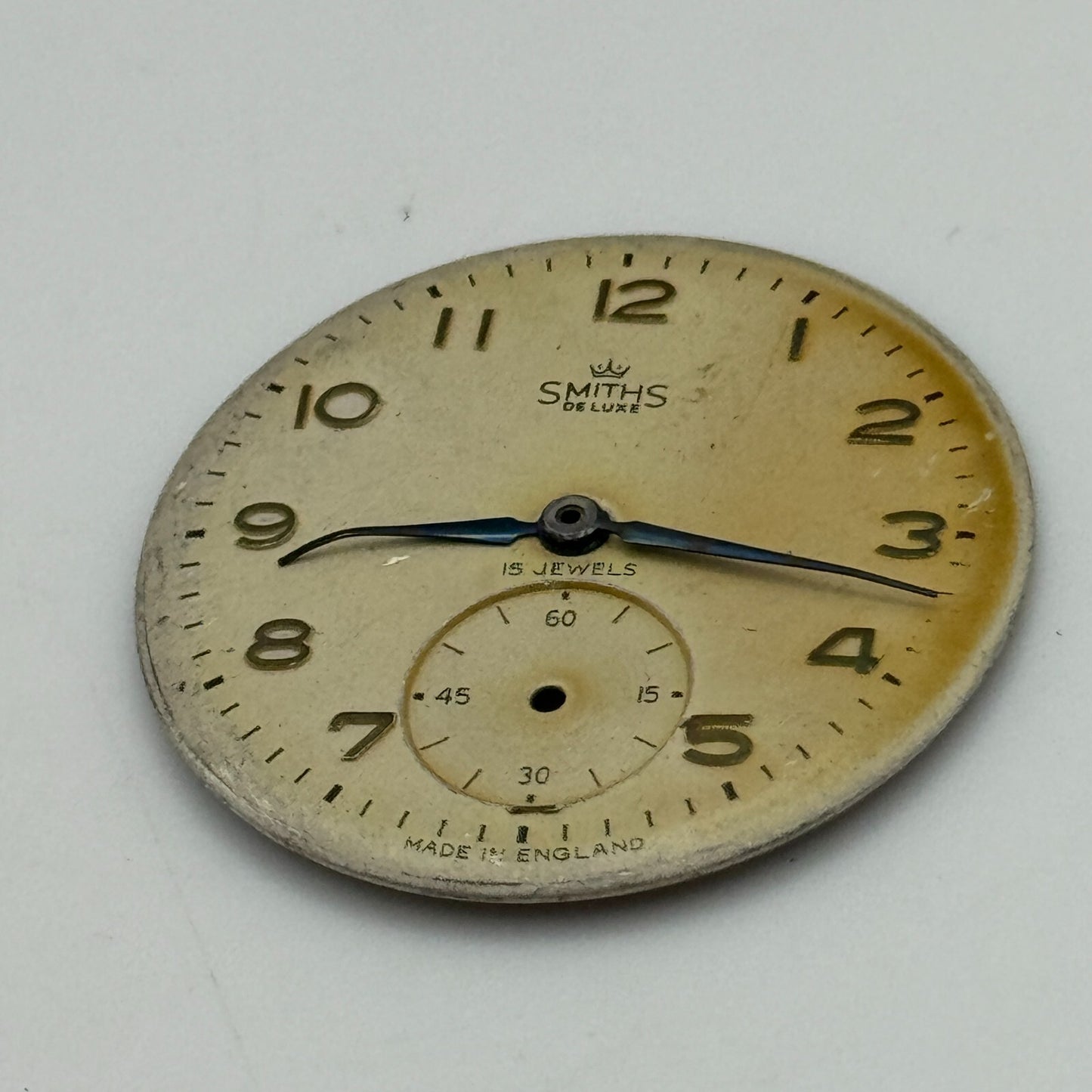 28.6mm Men's Smiths De Luxe Sub Seconds Dial Hands Manual Wind Made in England